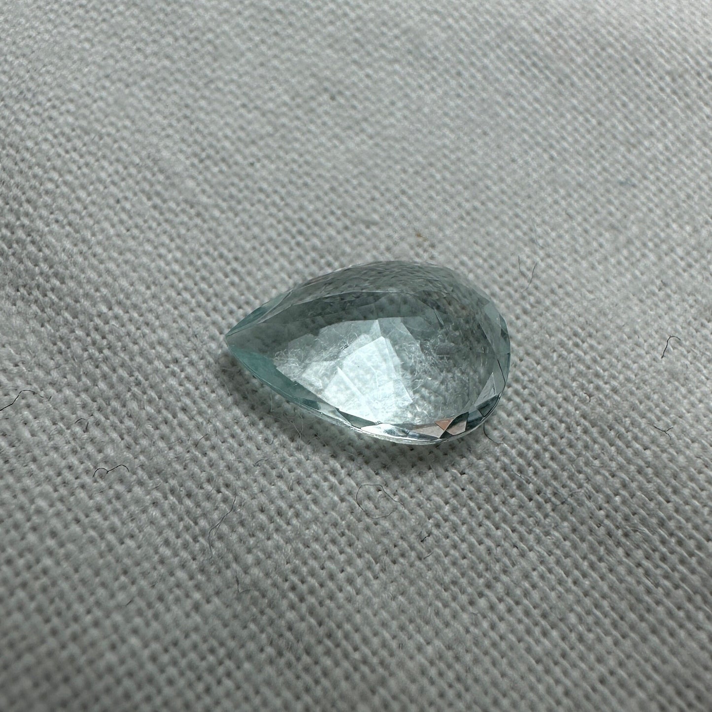 Light Aquamarine 1.70 Carat 10x7mm Pear Cut, Faceted Loose Natural Gemstone