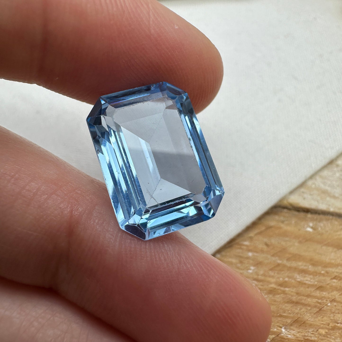 15.32 Carat Lab Spinel 17.8x12.8mm Emerald Cut, Faceted Loose Gemstone
