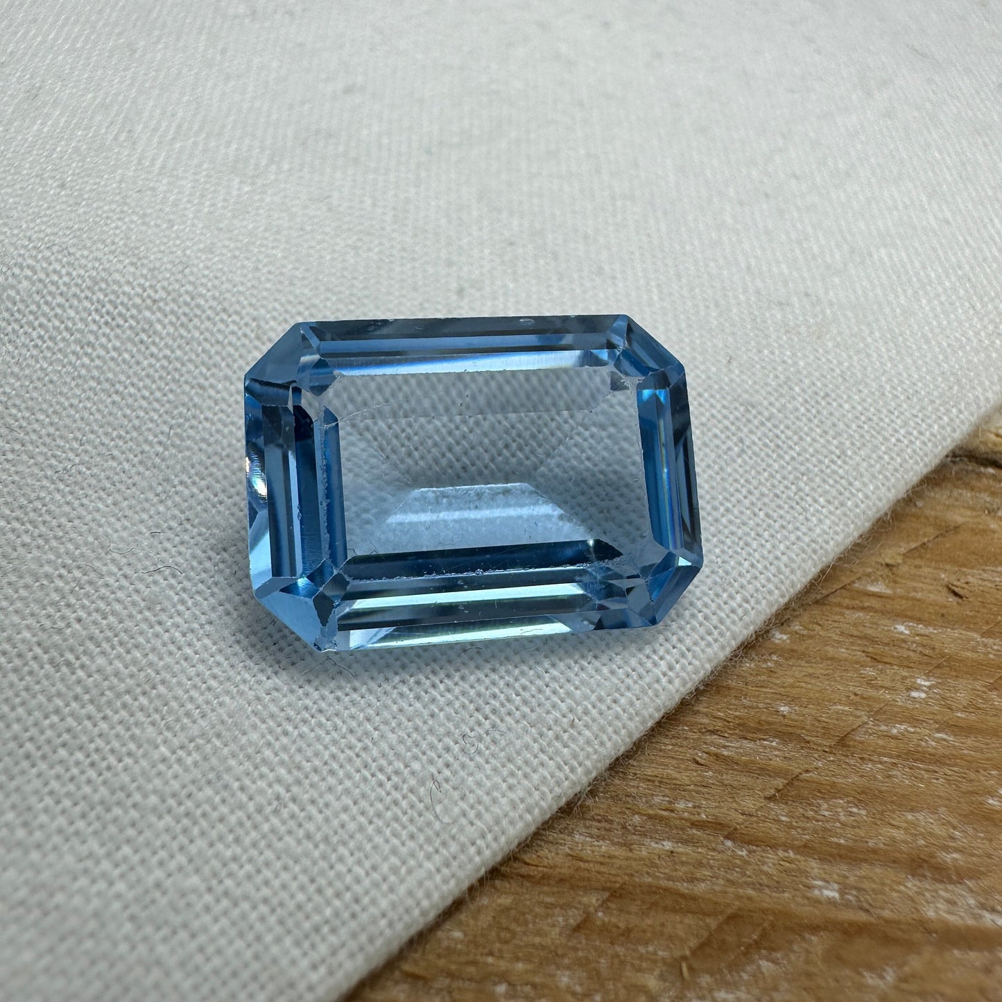 15.32 Carat Lab Spinel 17.8x12.8mm Emerald Cut, Faceted Loose Gemstone