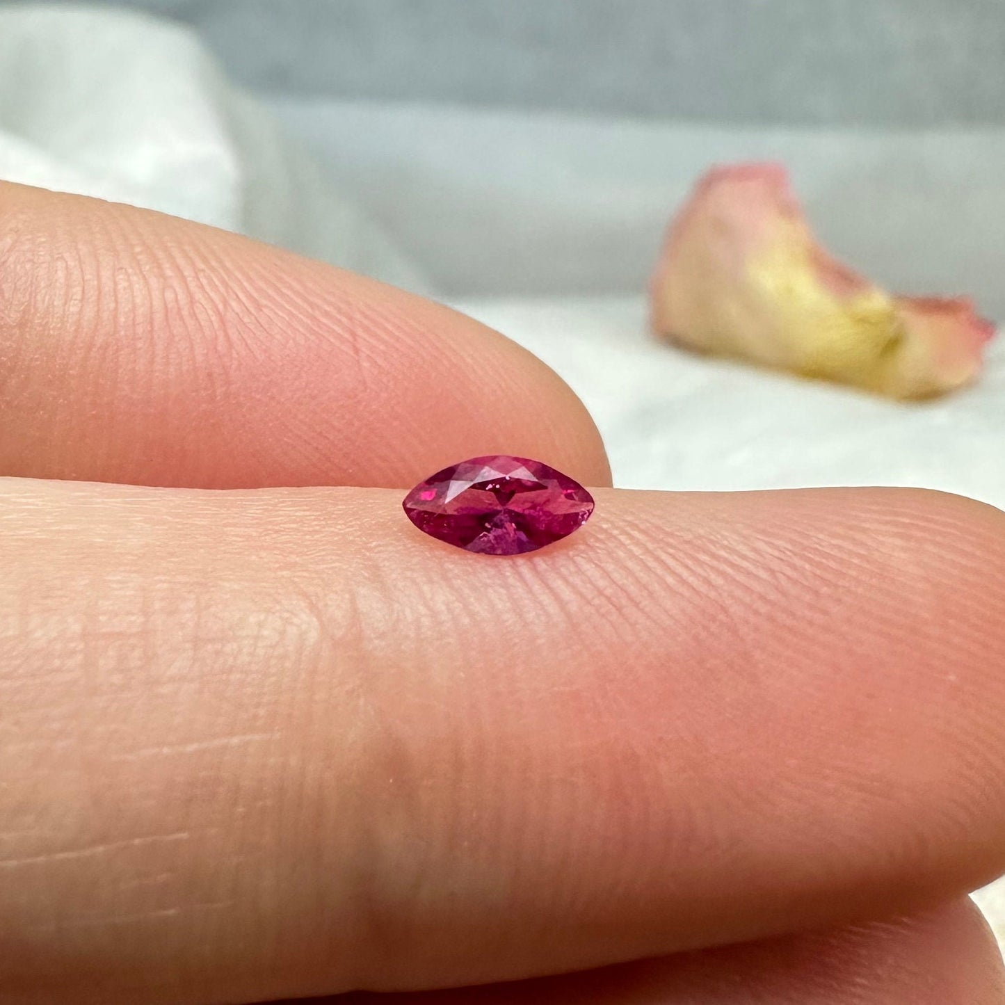 0.14 Carat Red Beryl 5.45x2.85mm Marquise Cut, Natural Red Beryl, Utah