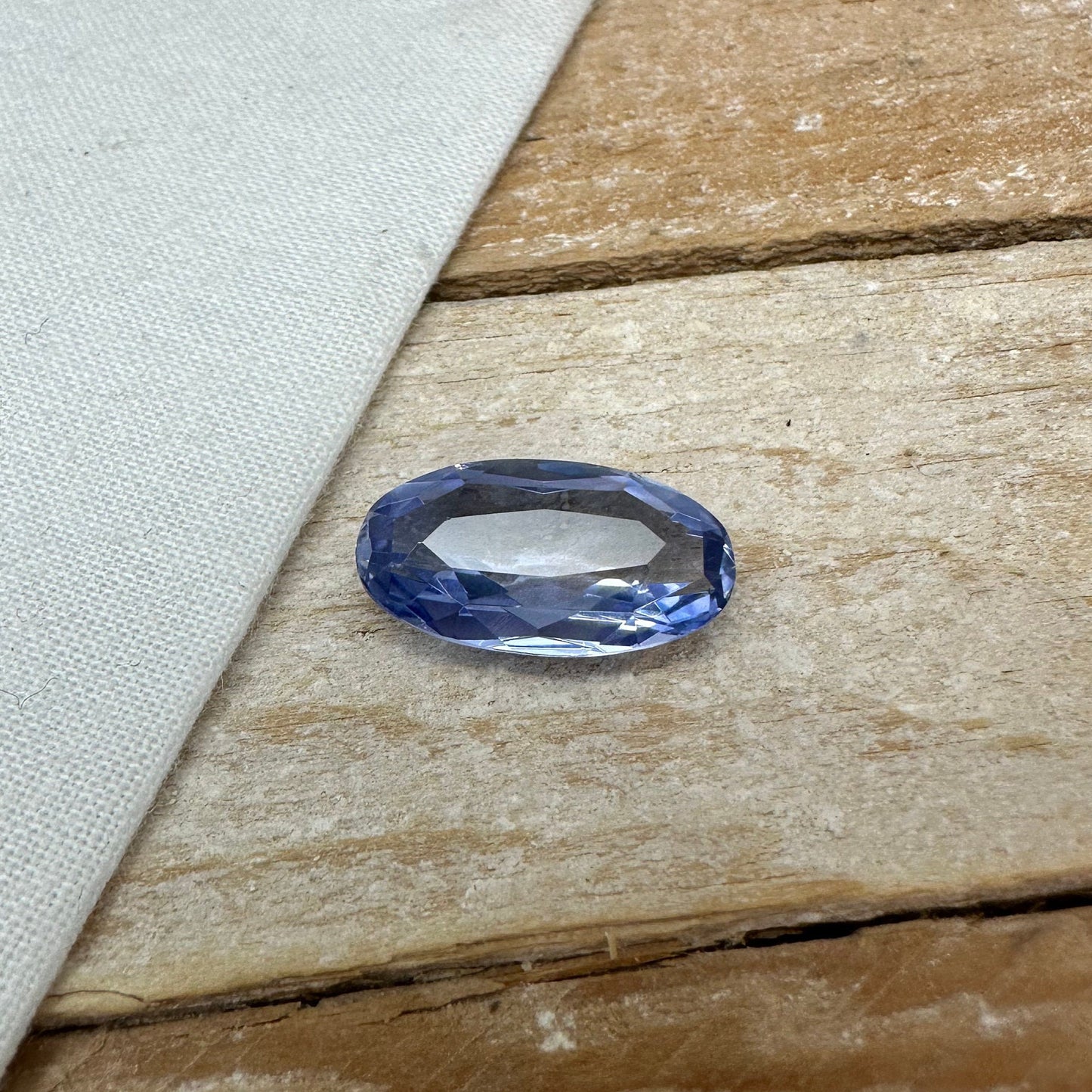 17.2x9.25mm Lab Created Blue Sapphire 8.5 Carat Oval Cut