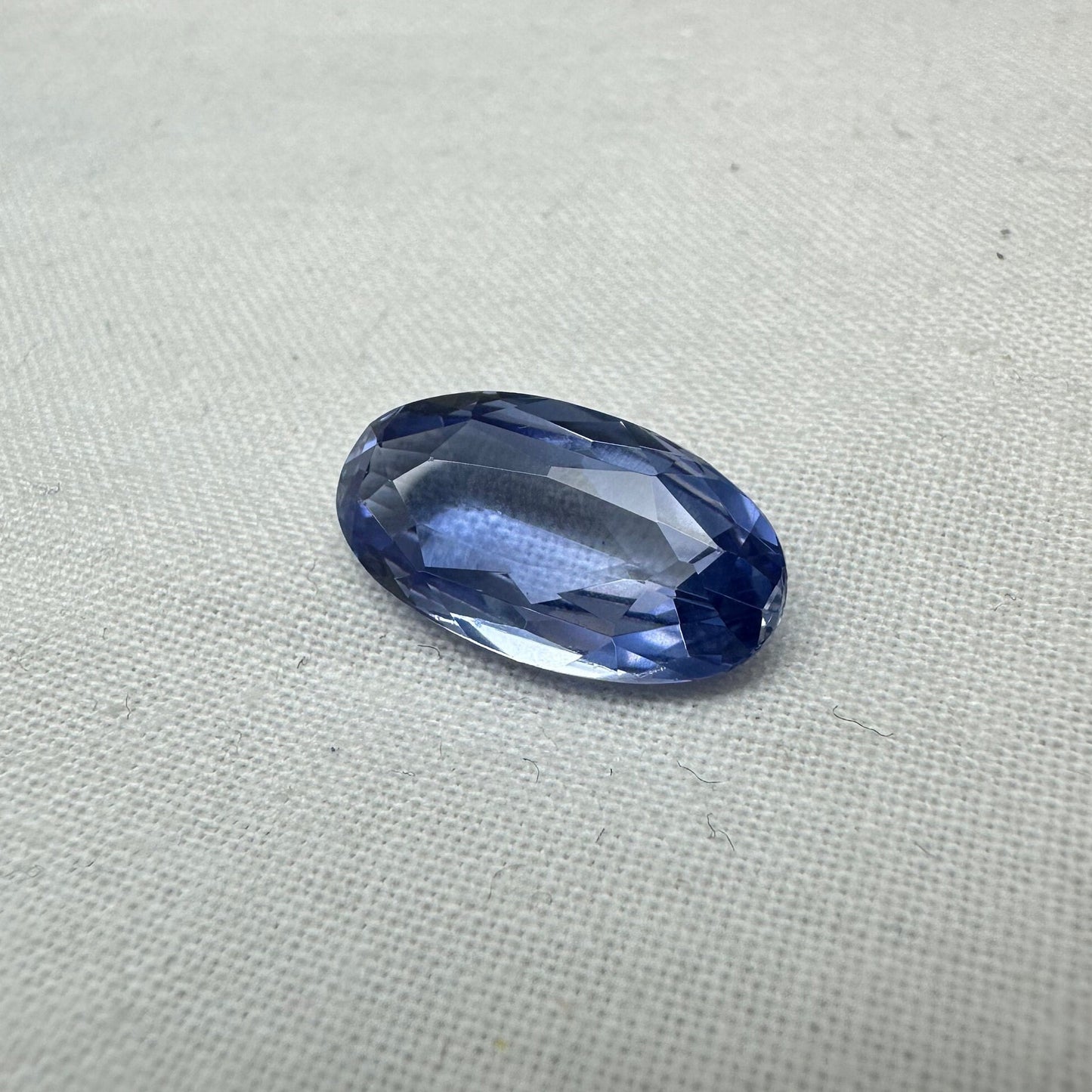 17.2x9.25mm Lab Created Blue Sapphire 8.5 Carat Oval Cut