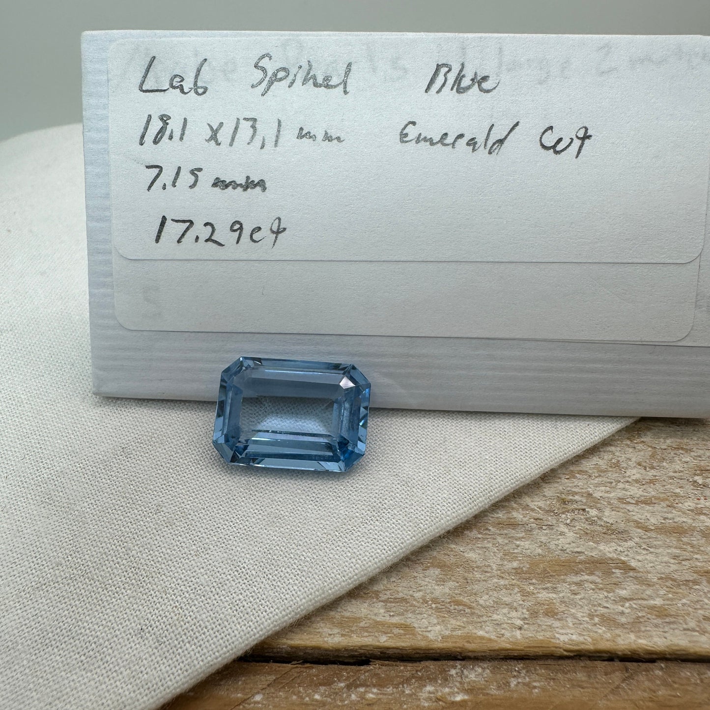 17.29 Carat Lab Spinel 18x13mm Emerald Cut, Faceted Loose Gemstone