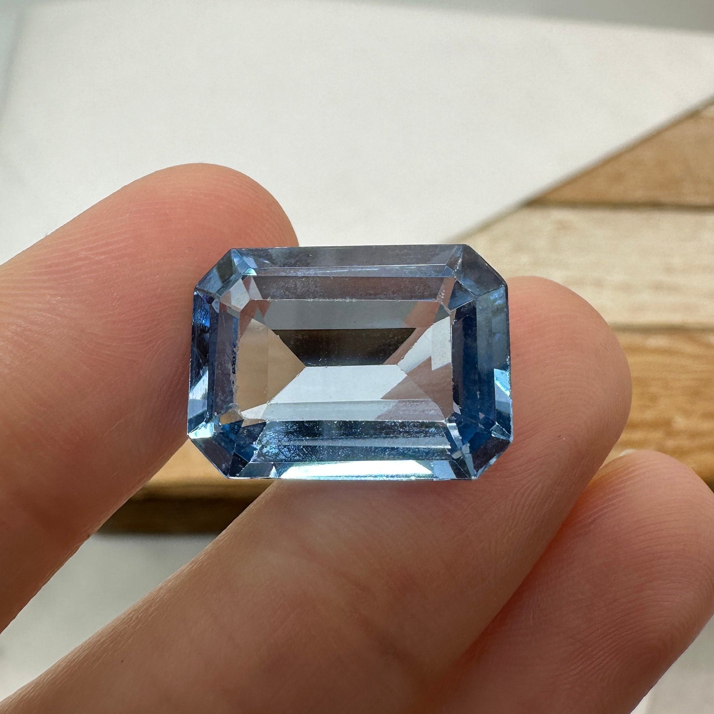 17.29 Carat Lab Spinel 18x13mm Emerald Cut, Faceted Loose Gemstone