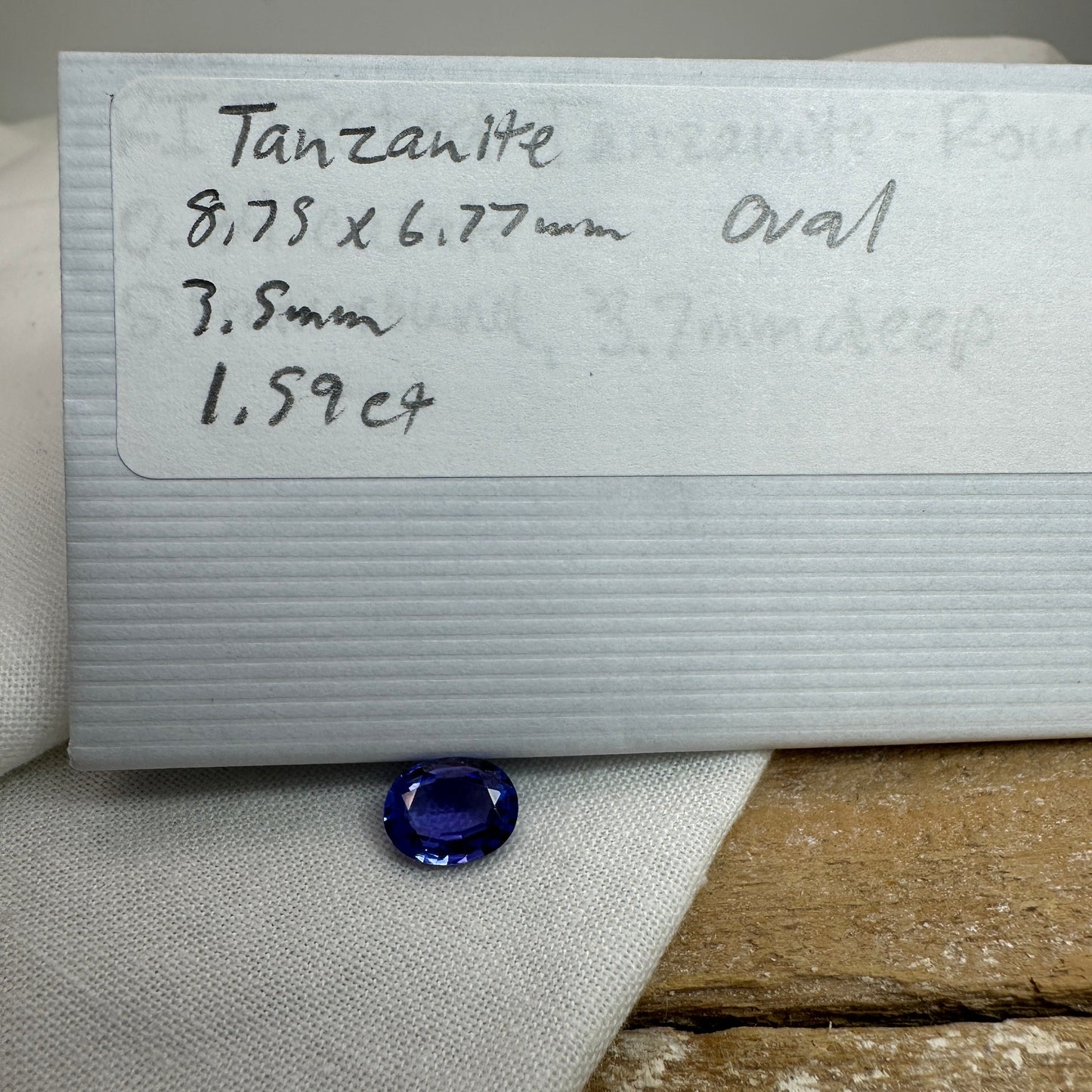 1.59 ct Natural Tanzanite 8.75x6.77mm Oval Bluish Violet, Loose Violet Gem, Near 9x7mm