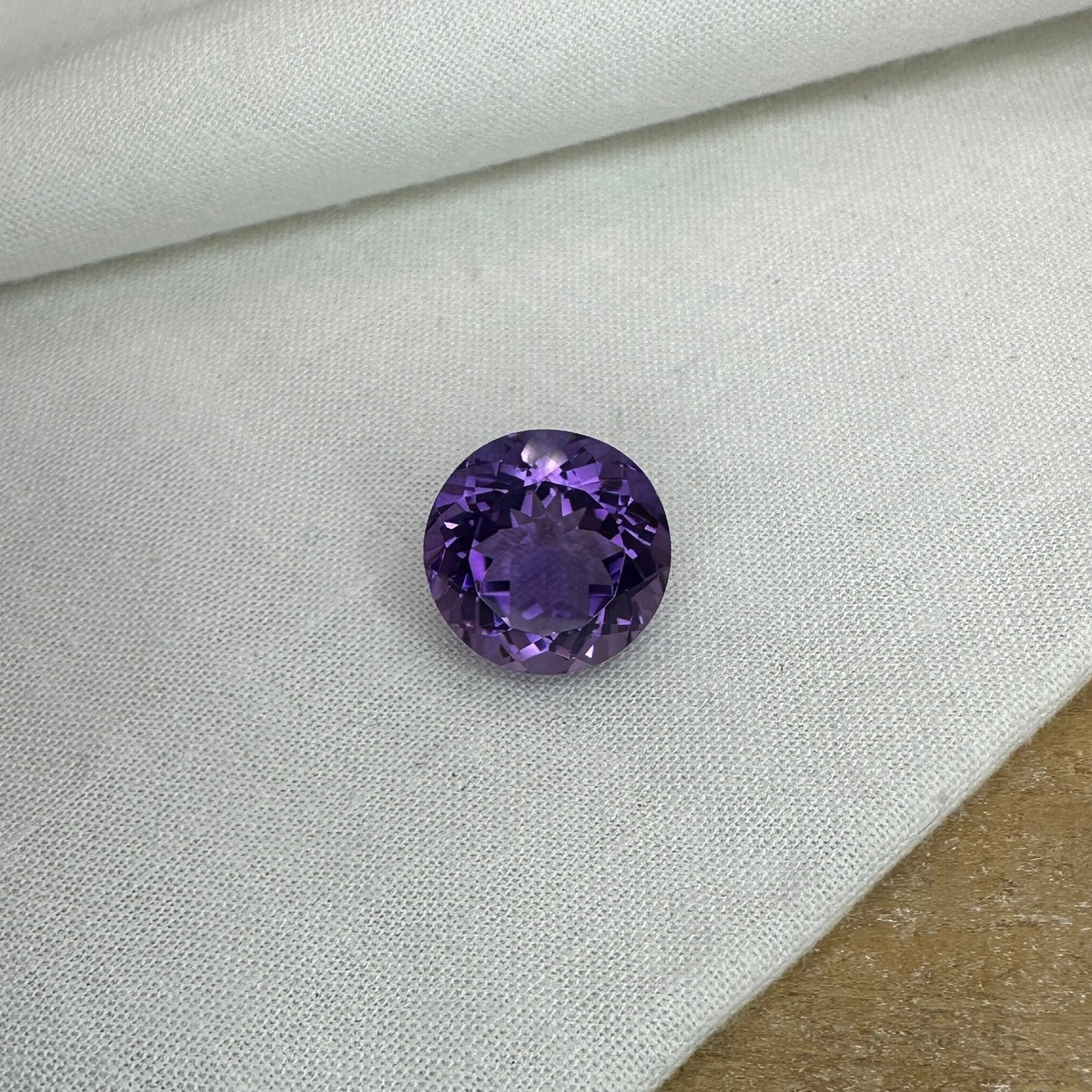 14mm Round Purple Amethyst, 10.40 Carat Loose Gemstone Faceted February Birthstone