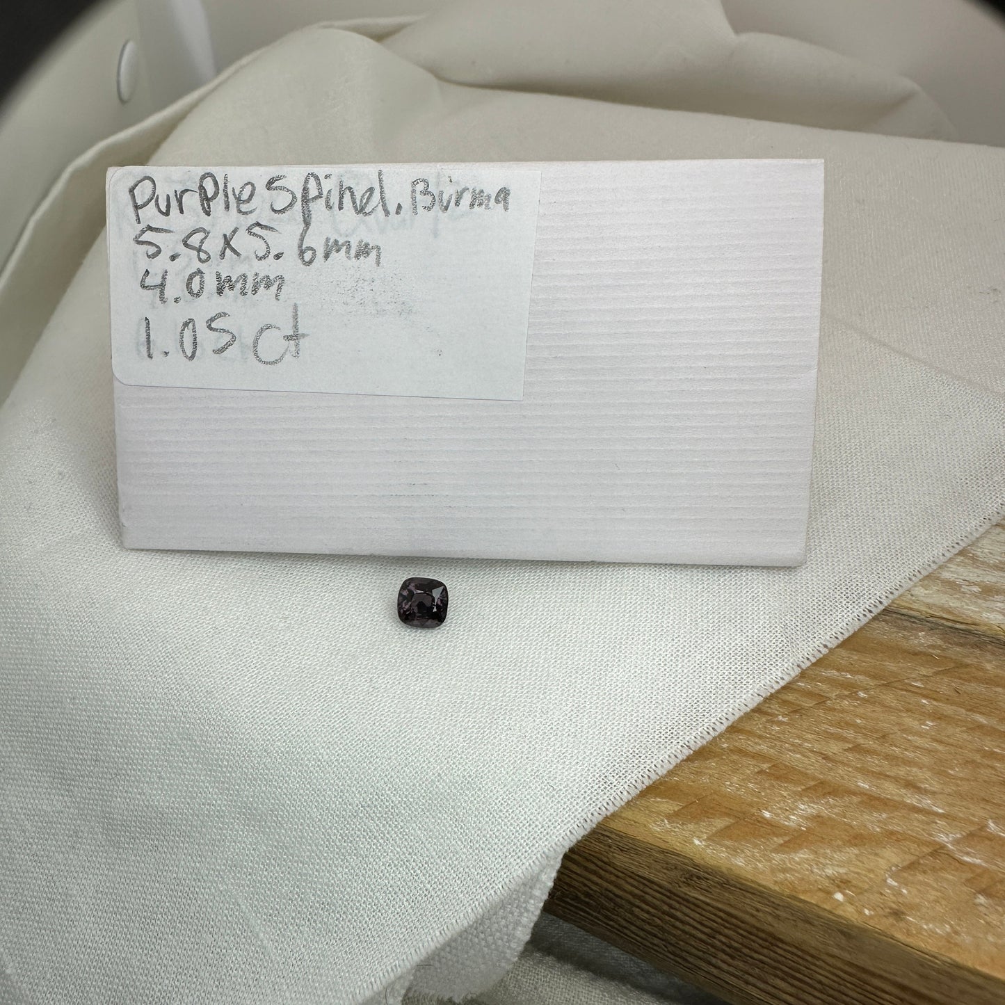 1.05 Ct Natural Purple Spinel 5.8x5.6mm Cushion Cut, Faceted Loose Gemstone, Dark Purple Stone, Flowing Gems