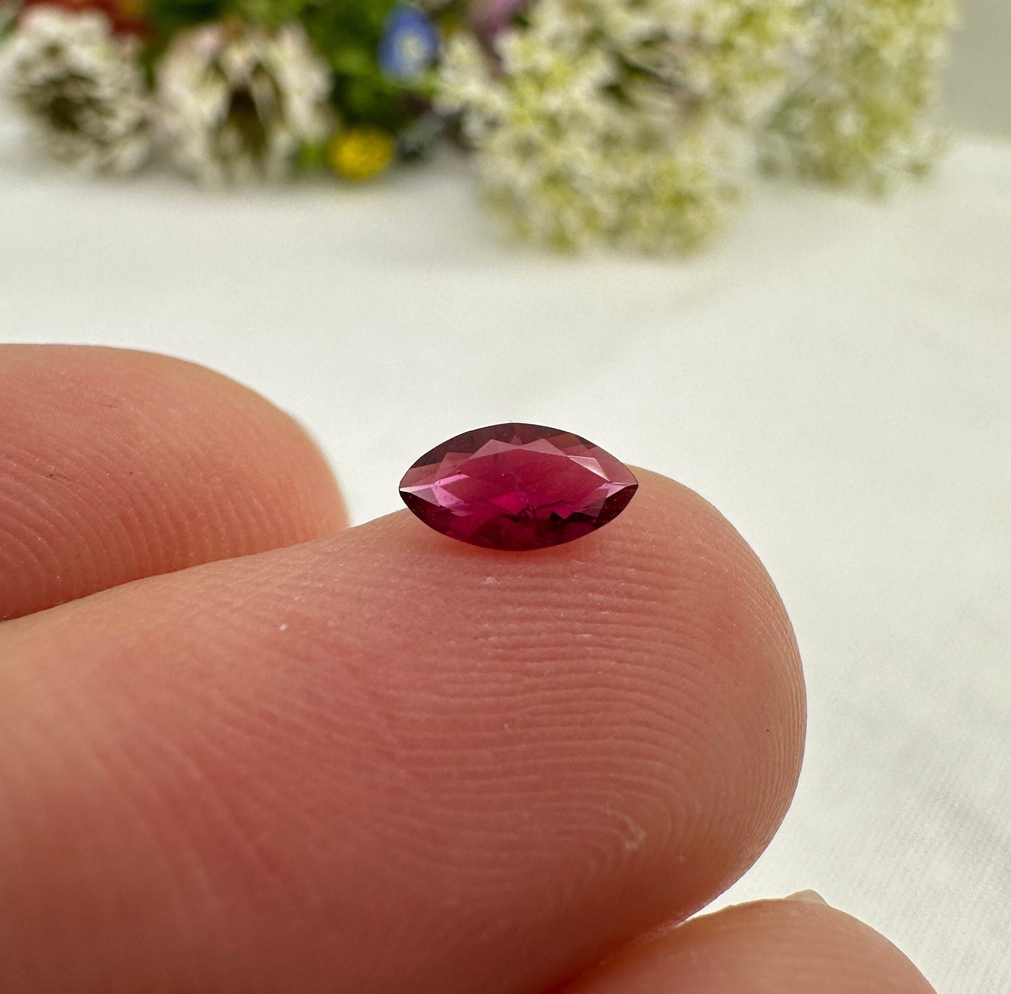 6.4x3.5mm Red Beryl Marquise Cut 0.20 Carat, Faceted Natural Utah Red Beryl, Bixbite
