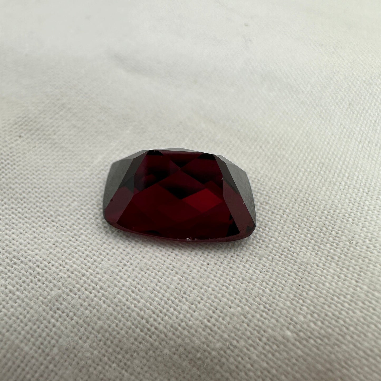14x10mm Rhodolite Garnet 8 Carat Rectangle Cushion Cut, Purplish Red Garnet