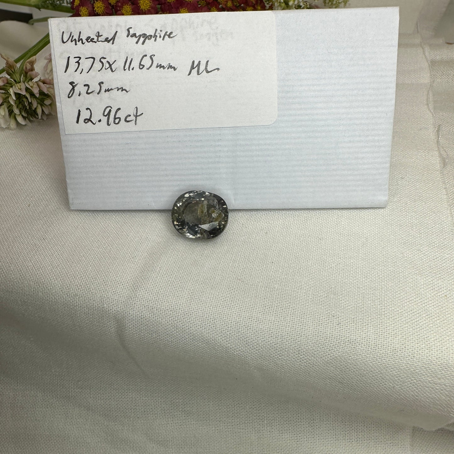 13 Carat Color Change Sapphire 13.75x11.65mm Oval Cut, Yellow Green to Purple, Natural Unheated Faceted Loose Sapphire, Tanzania