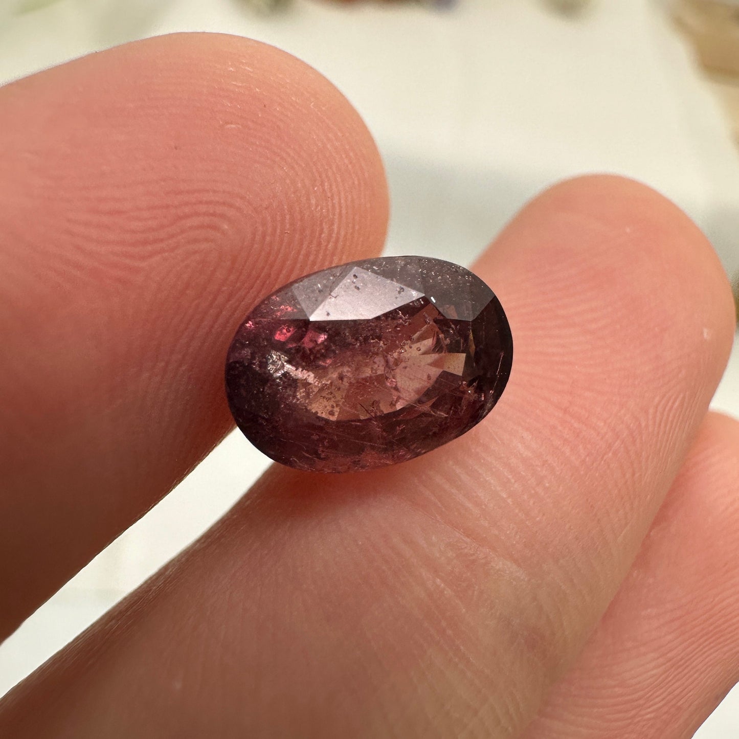 4 Carat Purple Sapphire 10x7mm Oval Cut, Unheated Faceted Loose Natural Sapphire, Tanzania