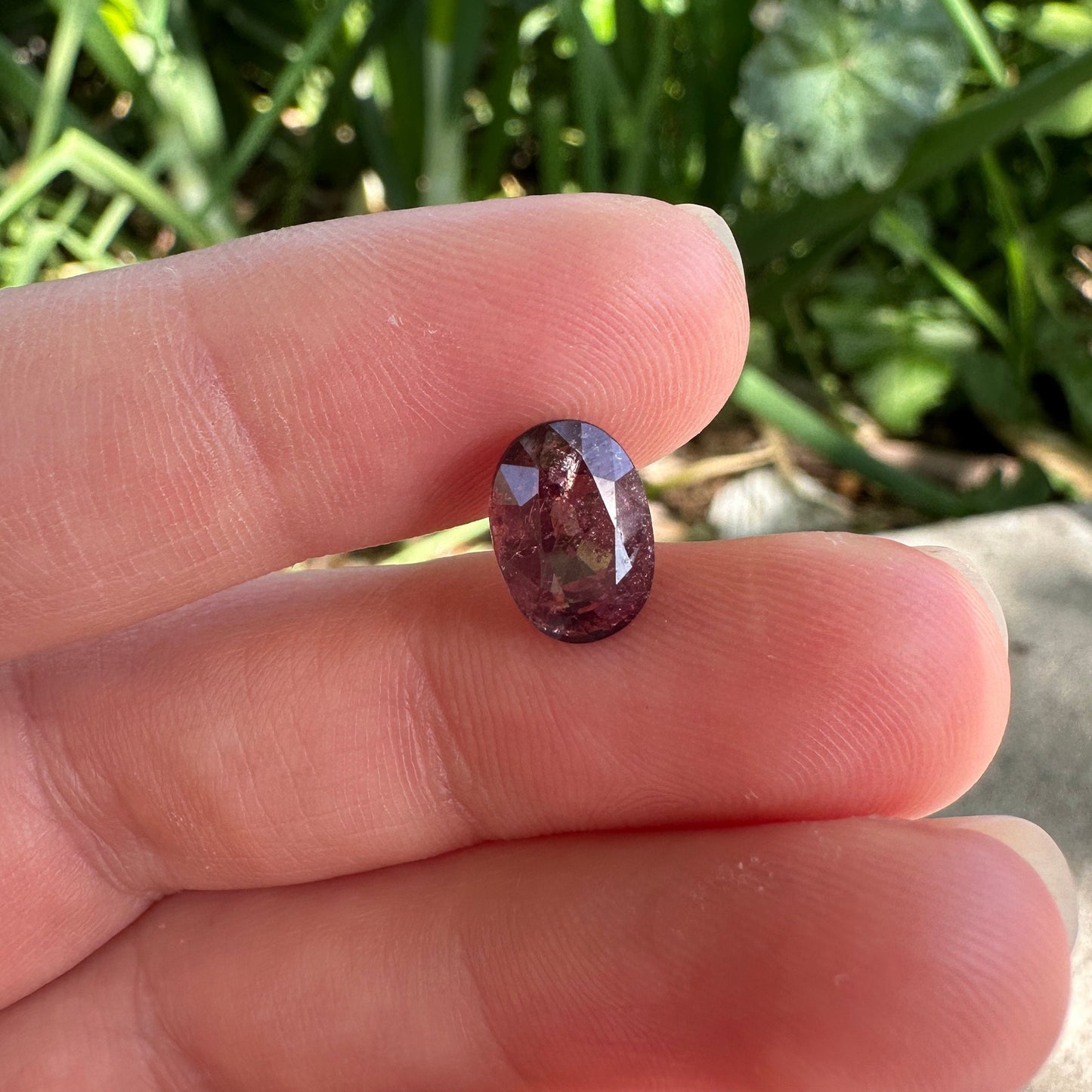 4 Carat Purple Sapphire 10x7mm Oval Cut, Unheated Faceted Loose Natural Sapphire, Tanzania
