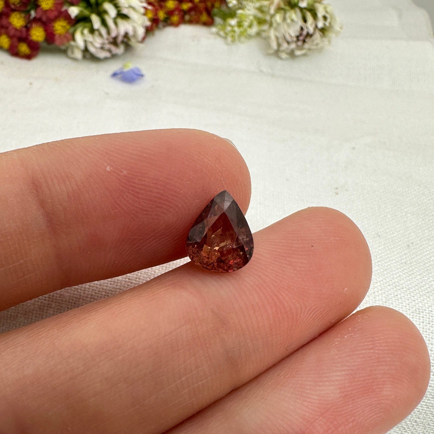 2 Carat Purple Sapphire 8.75x7mm Pear Cut, Unheated Faceted Loose Natural Sapphire, Tanzania