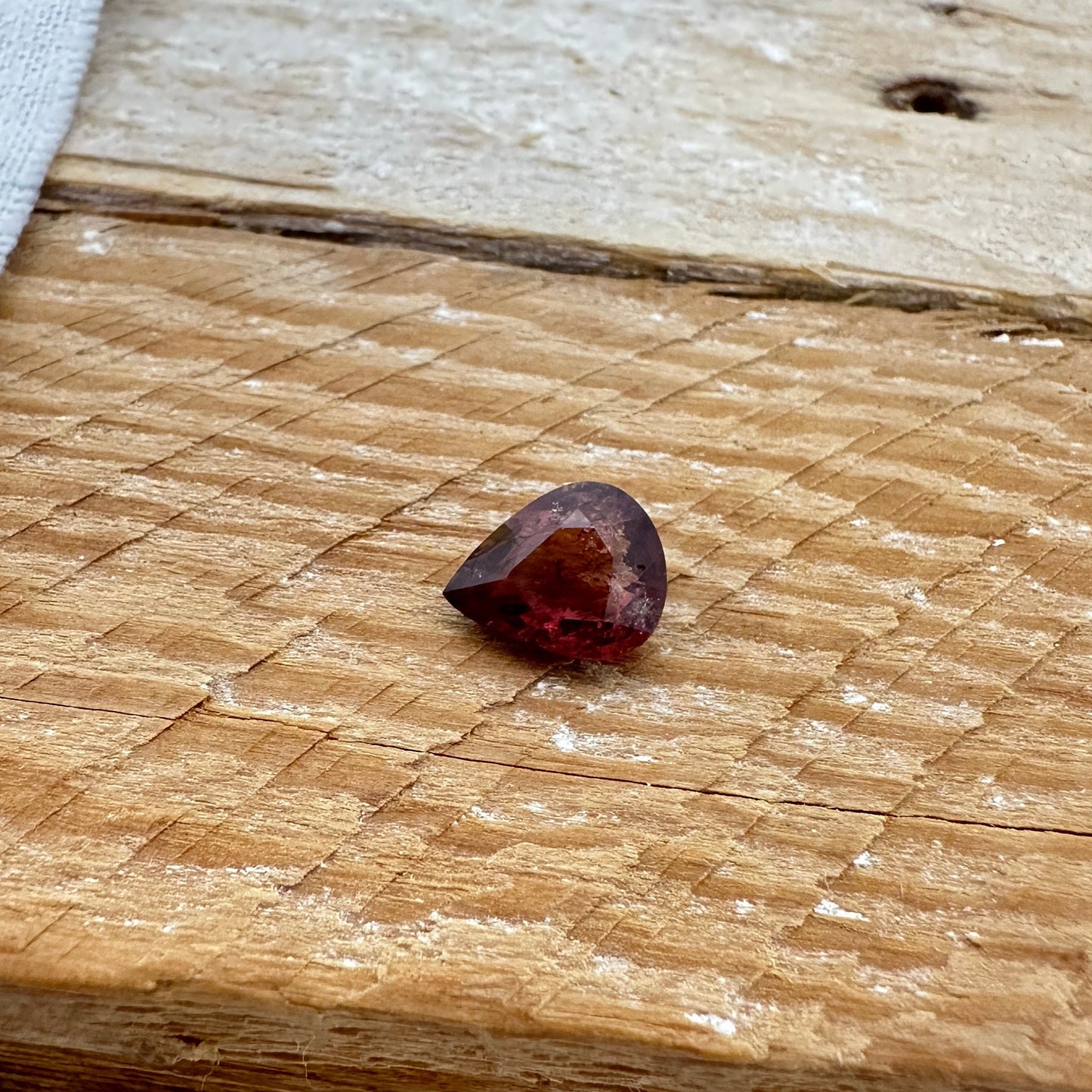 2 Carat Purple Sapphire 8.75x7mm Pear Cut, Unheated Faceted Loose Natural Sapphire, Tanzania