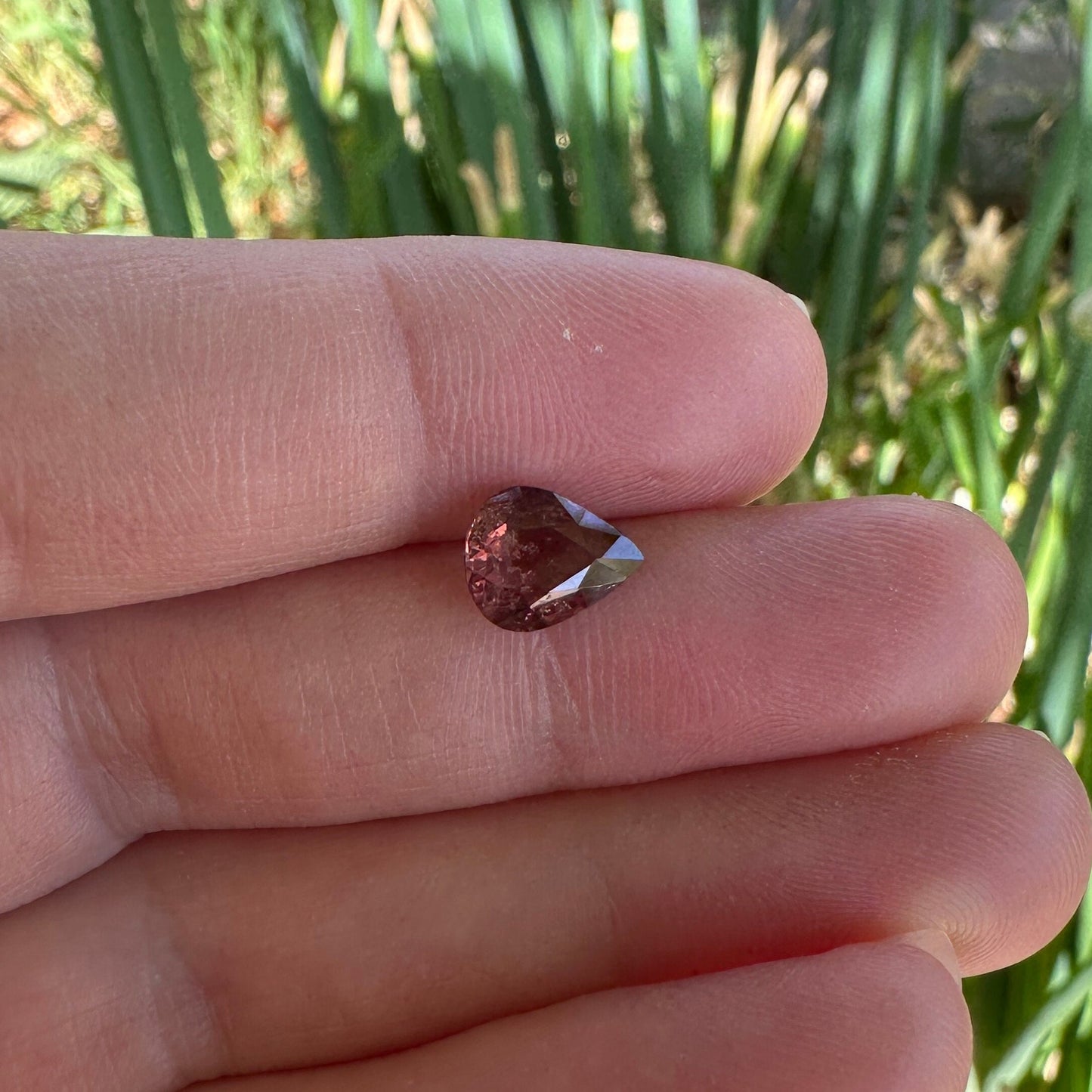2 Carat Purple Sapphire 8.75x7mm Pear Cut, Unheated Faceted Loose Natural Sapphire, Tanzania