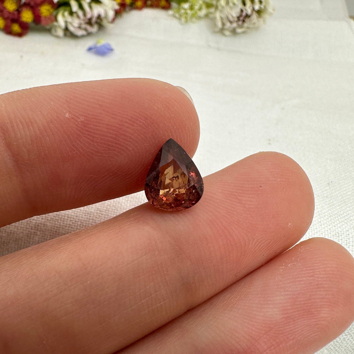 2 Carat Purple Sapphire 8.75x7mm Pear Cut, Unheated Faceted Loose Natural Sapphire, Tanzania