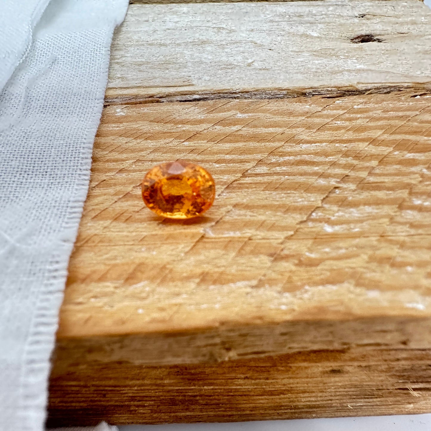 2 Carat Spessartite Garnet 8x6mm Oval Cut, Faceted Loose Orange Garnet