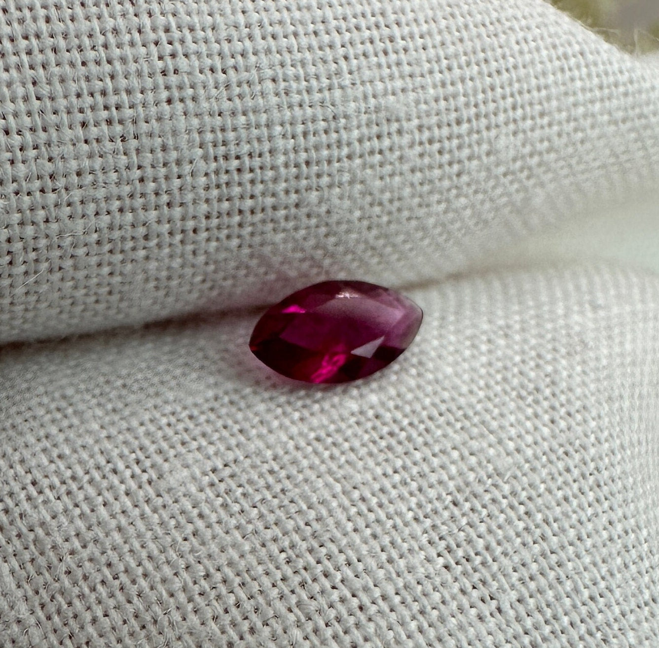 6.4x3.5mm Red Beryl Marquise Cut 0.20 Carat, Faceted Natural Utah Red Beryl, Bixbite