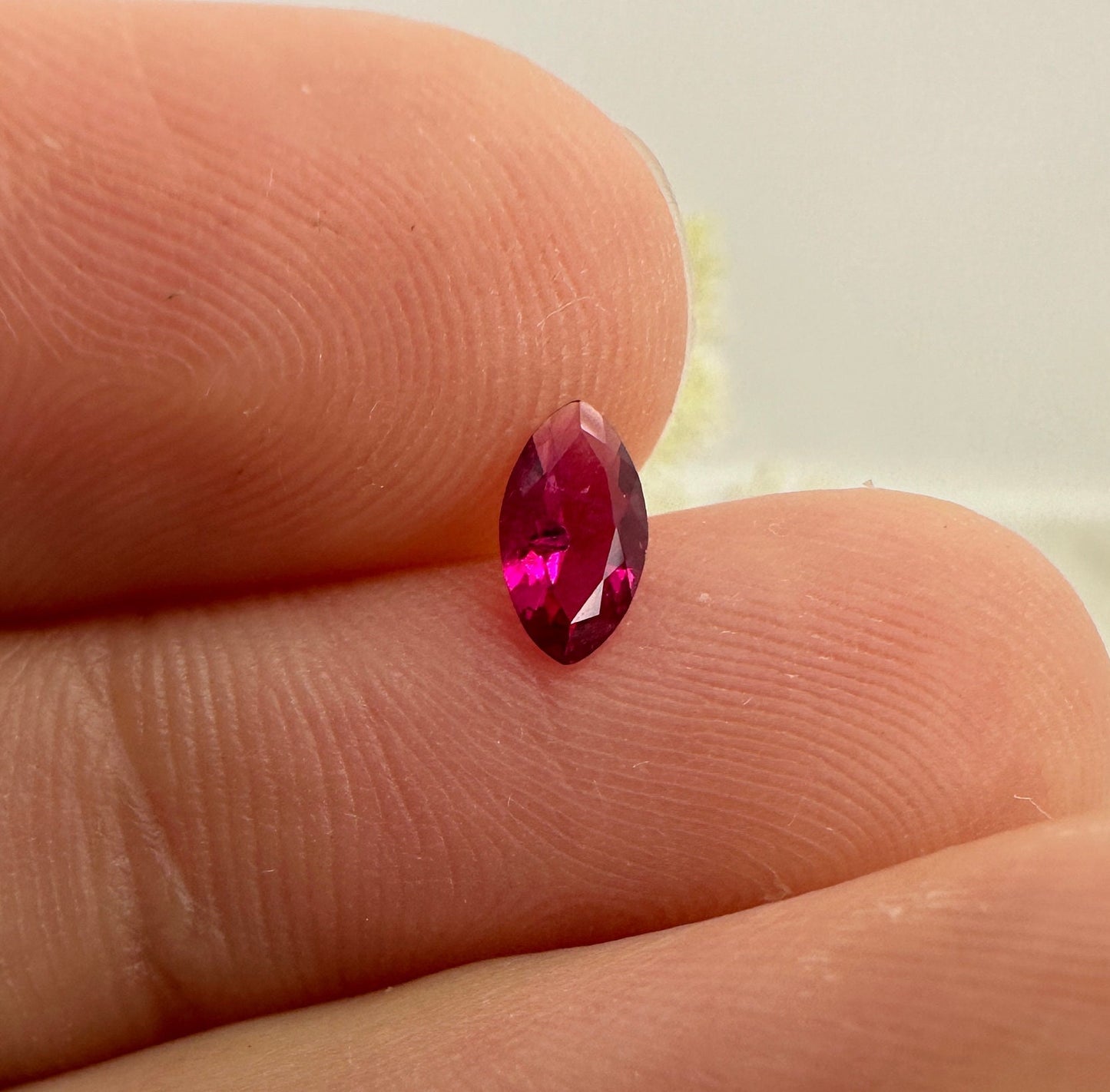 6.4x3.5mm Red Beryl Marquise Cut 0.20 Carat, Faceted Natural Utah Red Beryl, Bixbite