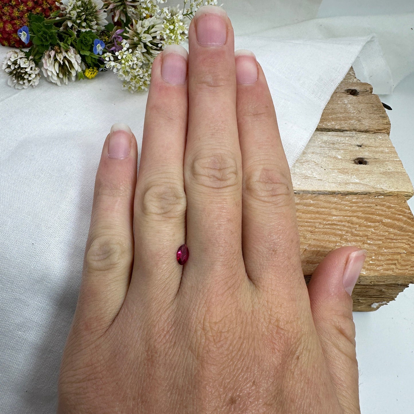 6.4x3.5mm Red Beryl Marquise Cut 0.20 Carat, Faceted Natural Utah Red Beryl, Bixbite