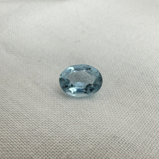 2 Carat Aquamarine 9x7mm Oval Cut, Faceted Loose