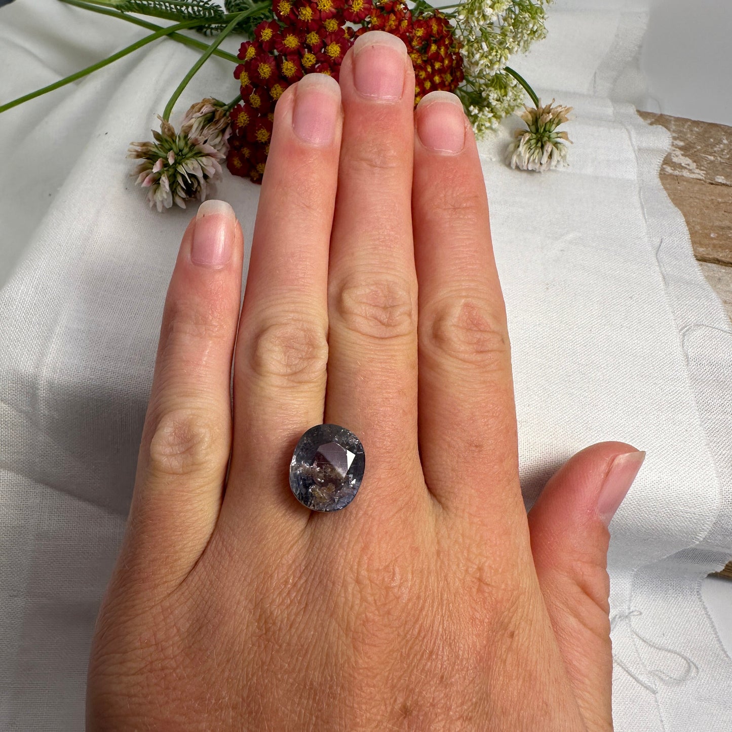 13 Carat Color Change Sapphire 13.75x11.65mm Oval Cut, Yellow Green to Purple, Natural Unheated Faceted Loose Sapphire, Tanzania