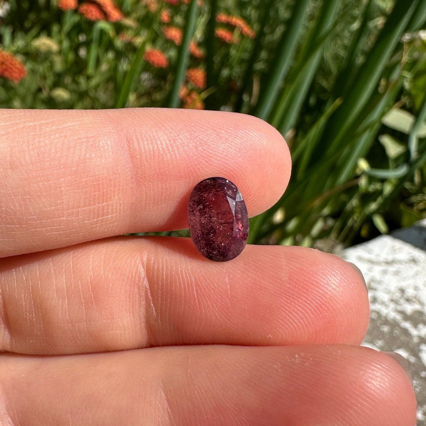 4 Carat Purple Sapphire 10x7mm Oval Cut, Unheated Faceted Loose Natural Sapphire, Tanzania