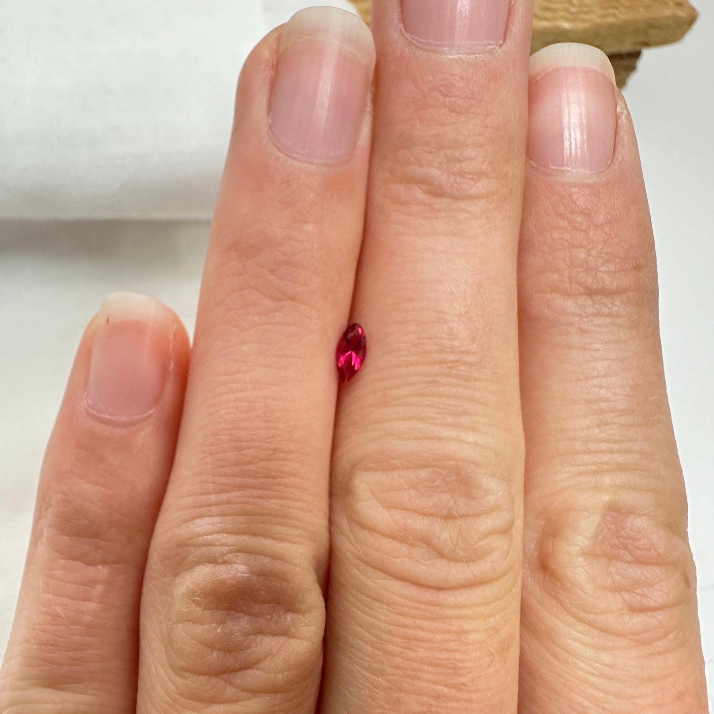 VVS 5.5x2.6mm Red Beryl Marquise Cut 0.12 Carat, Faceted Natural Utah Red Beryl, Bixbite