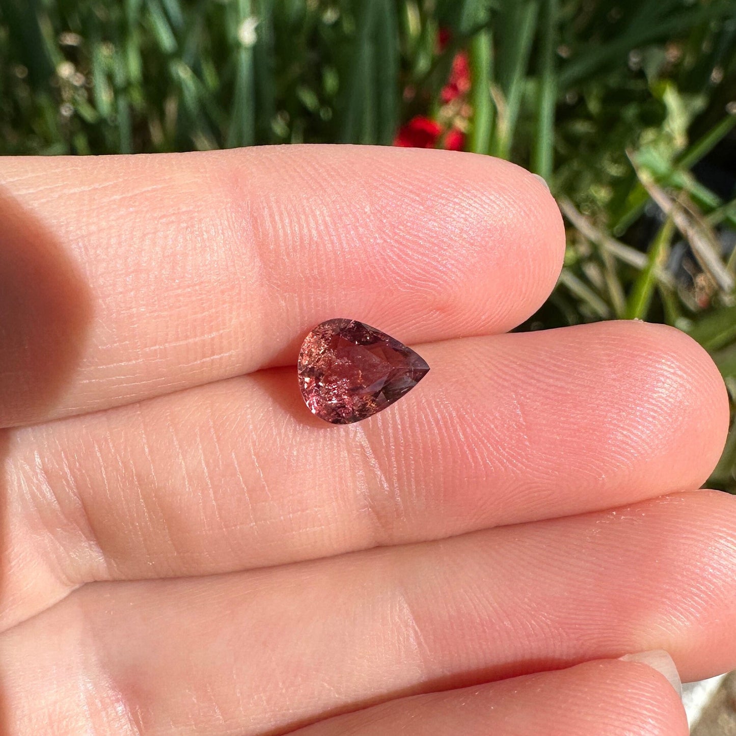 2 Carat Purple Sapphire 8.75x7mm Pear Cut, Unheated Faceted Loose Natural Sapphire, Tanzania