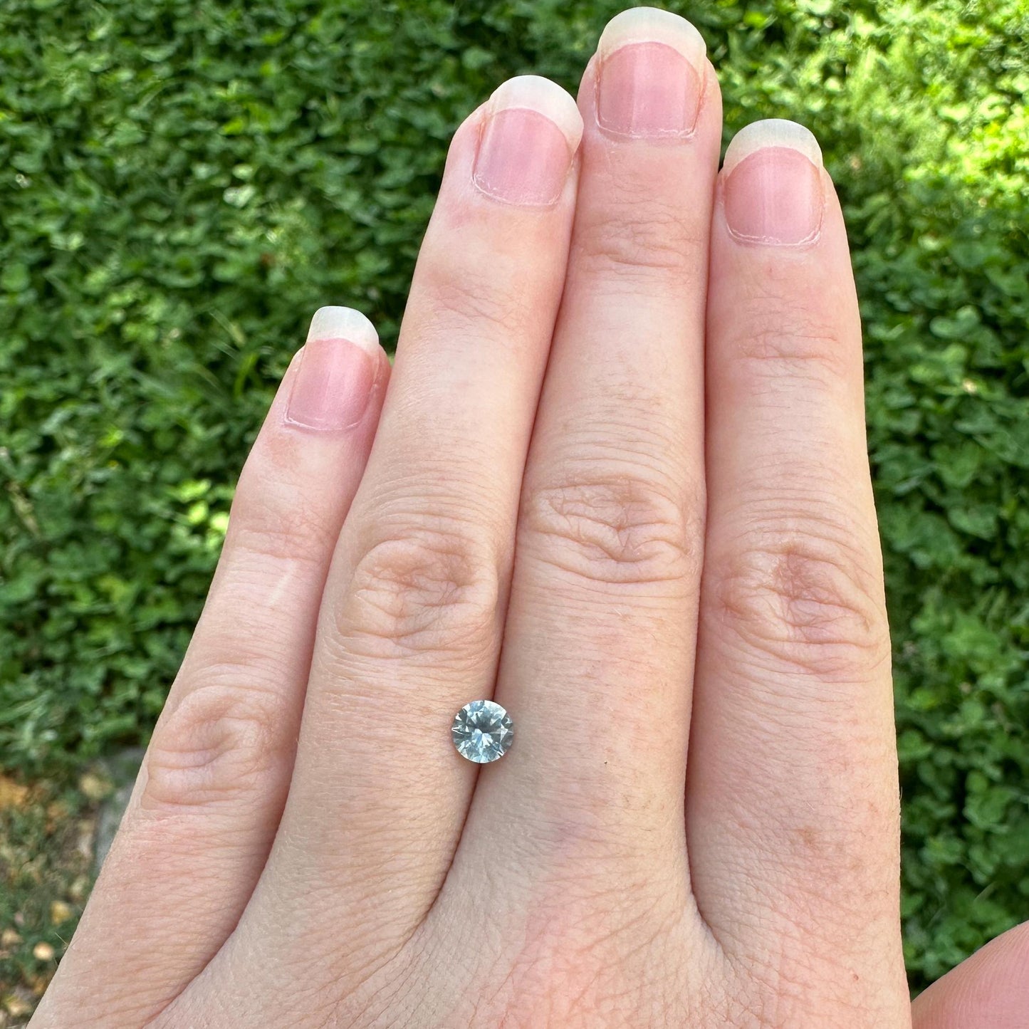 0.55 Carat Light Green Montana Sapphire 5mm Round Cut, Natural Unheated Faceted Loose