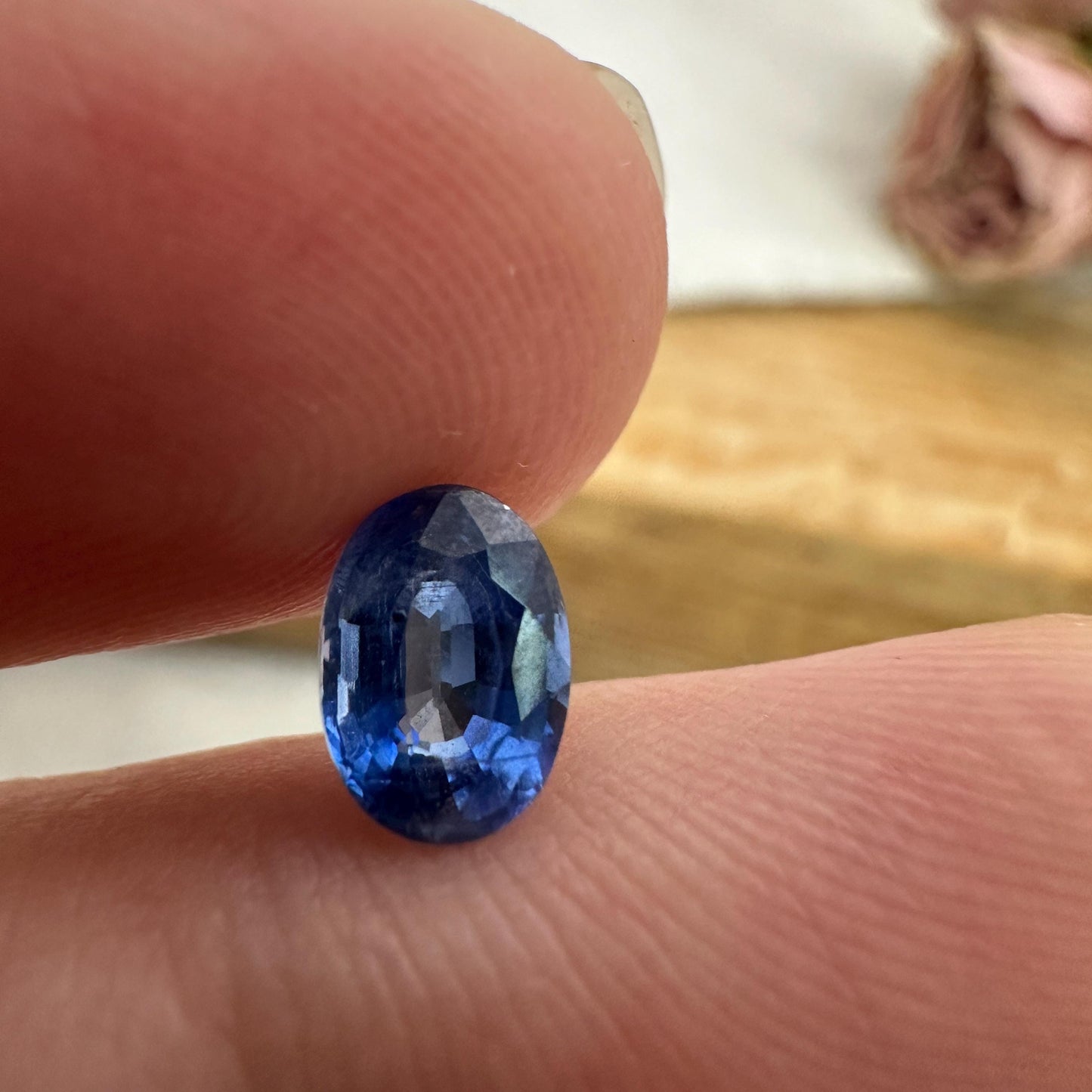 7x5mm Blue Kyanite 1 Carat Oval Cut, Faceted Loose