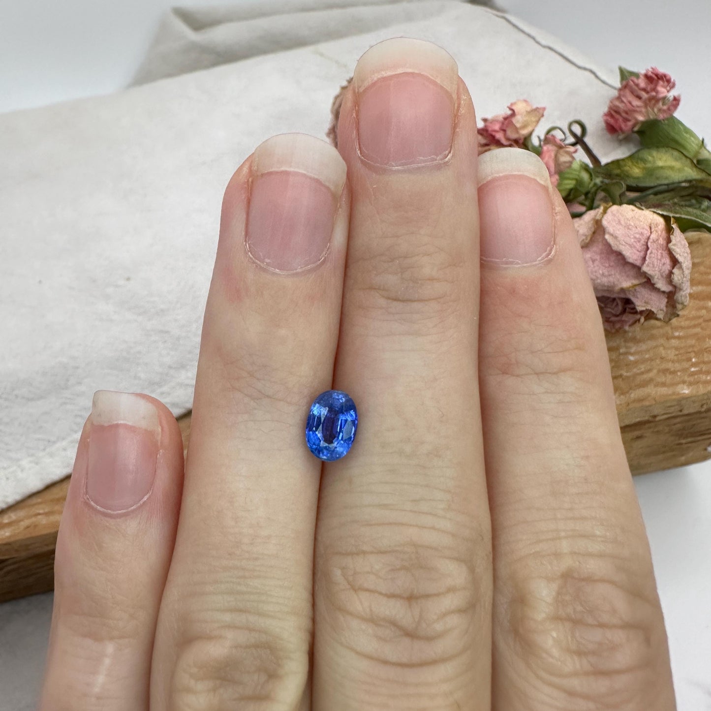 7x5mm Blue Kyanite 1 Carat Oval Cut, Faceted Loose