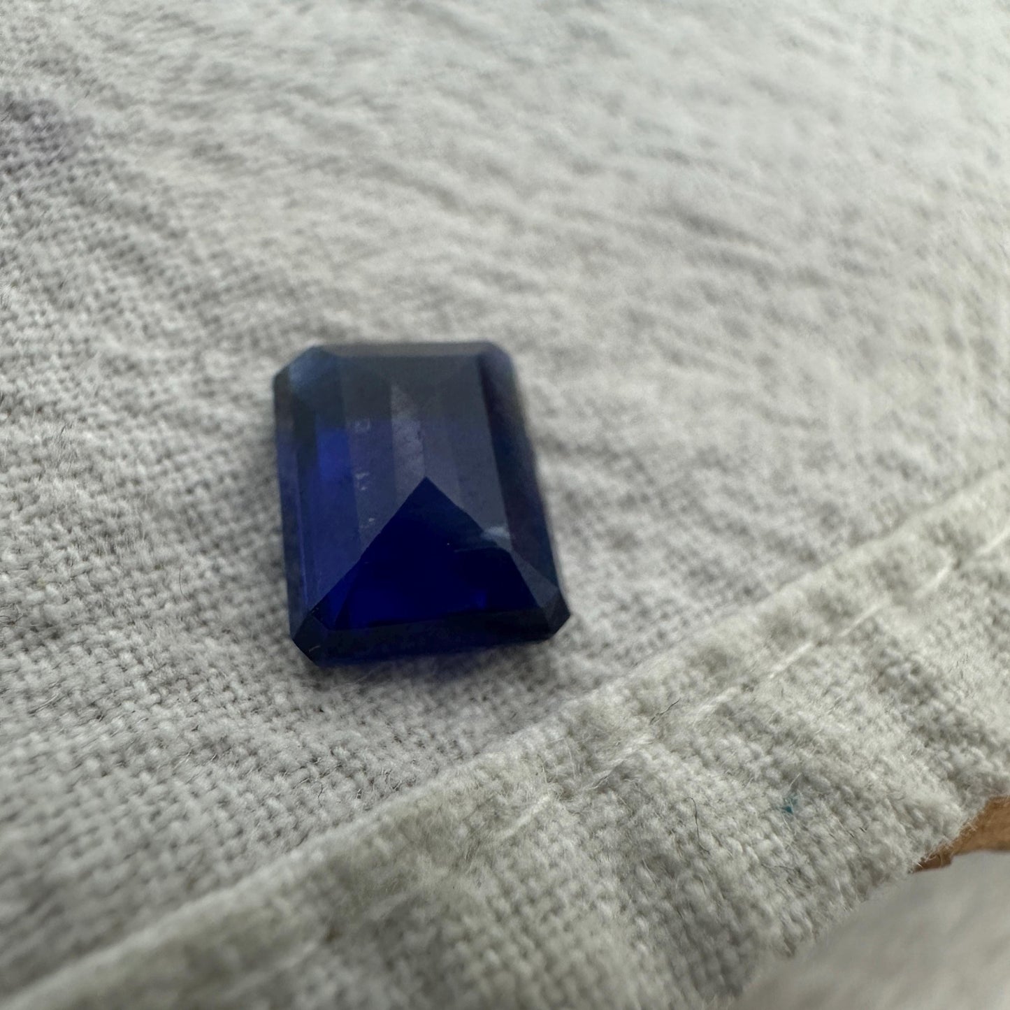 8.7x6.7mm Blue Kyanite 2.5 Carat Emerald Cut, Faceted Loose Gemstone