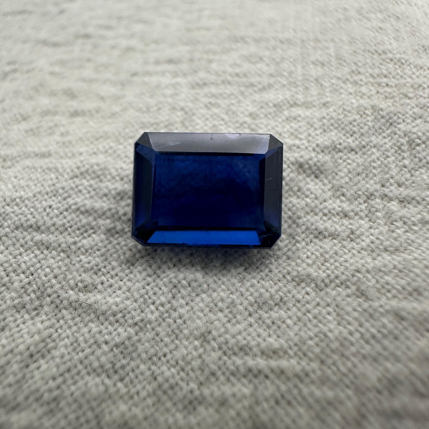 8.7x6.7mm Blue Kyanite 2.5 Carat Emerald Cut, Faceted Loose Gemstone