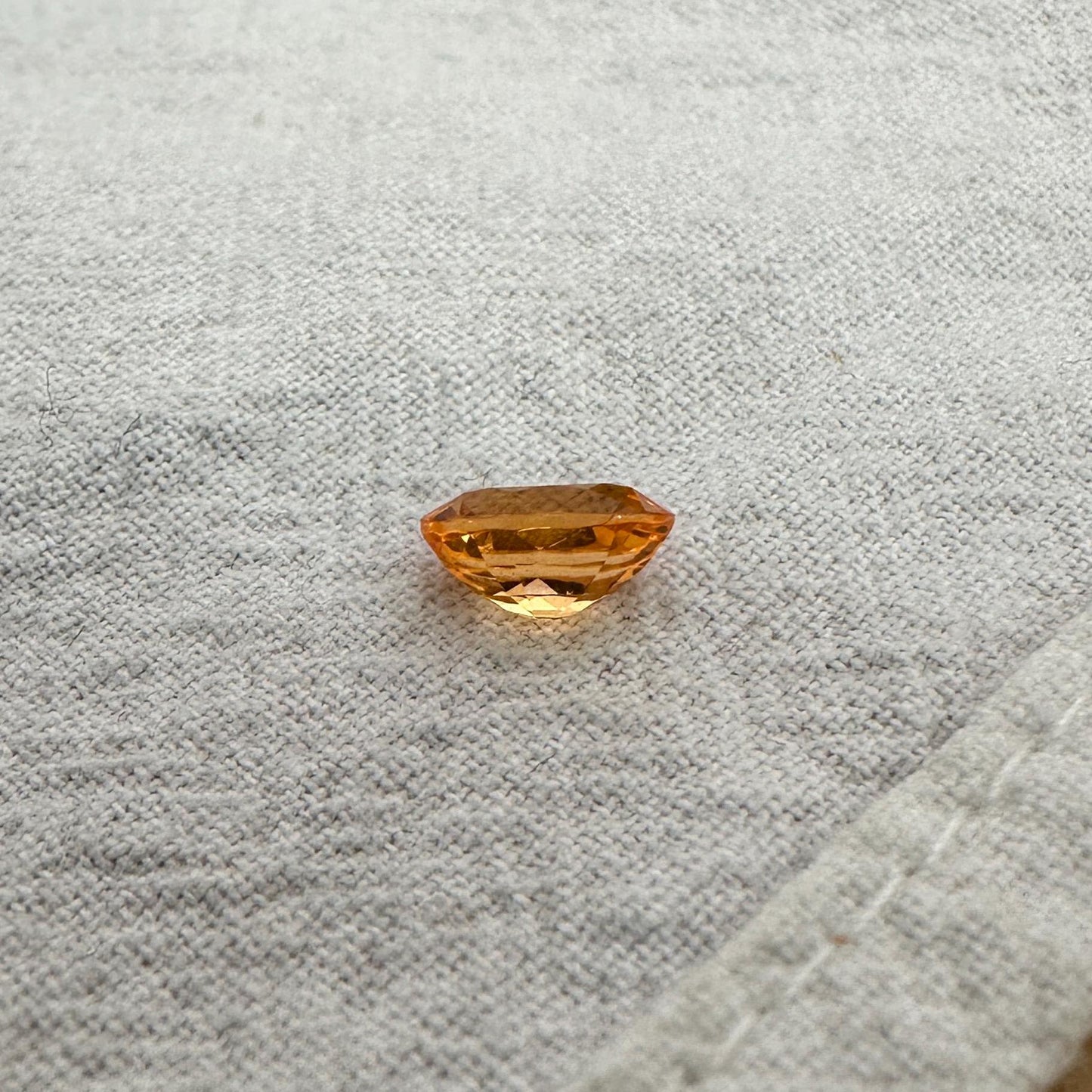1.27 Carat Spessartite Garnet 7x5mm Oval Cut, Faceted Loose Orange Garnet