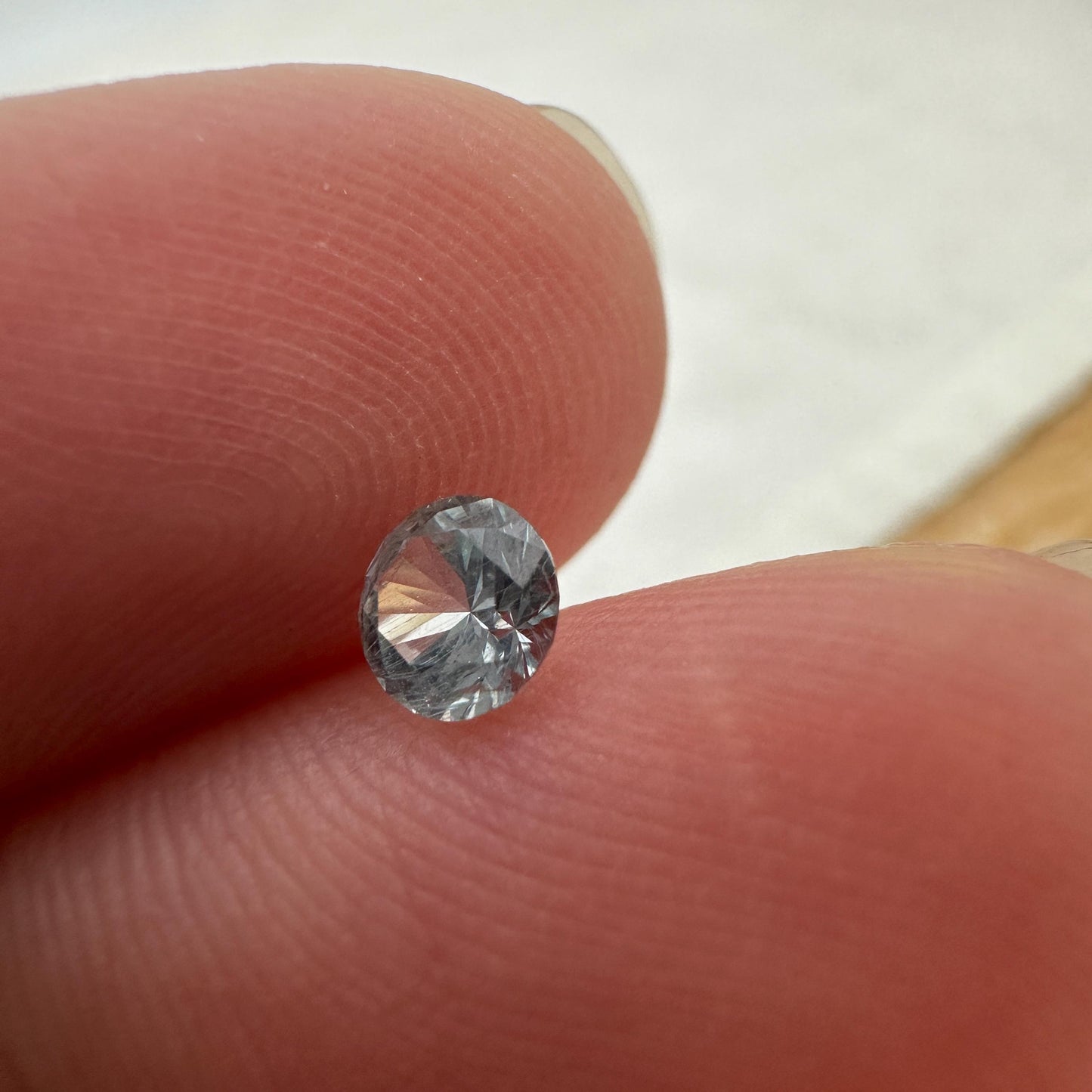 0.41 Carat Light Blue Montana Sapphire 4.35mm Round Cut, Natural Unheated Faceted Loose
