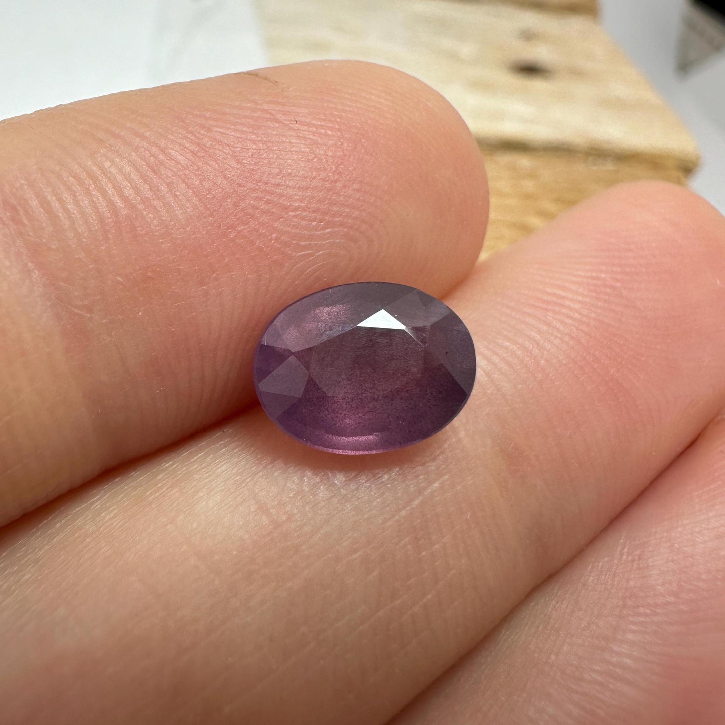 9x7mm Natural Purple Spinel, Faceted 2 carat Oval cut loose Spinel, loose Gemstone