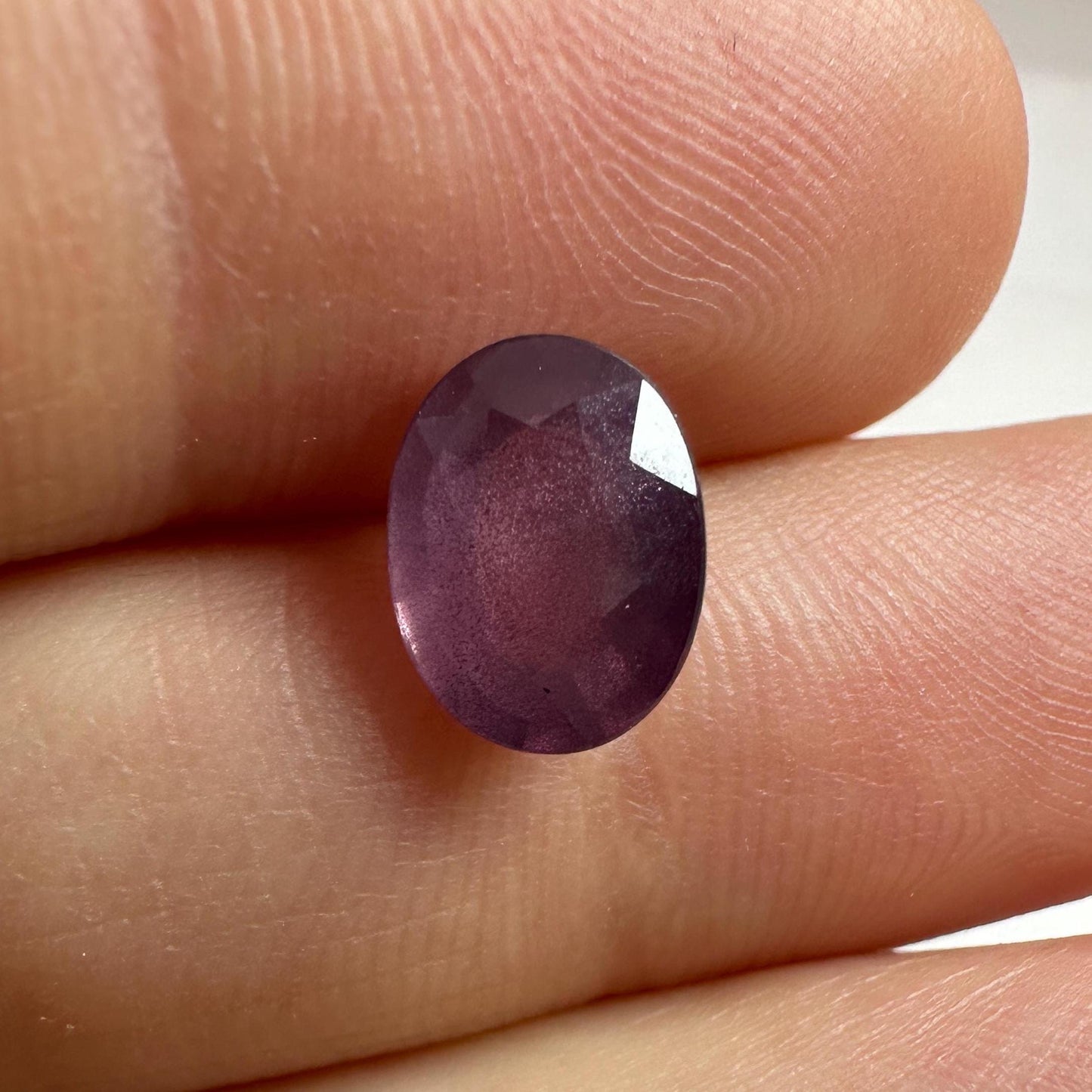 9x7mm Natural Purple Spinel, Faceted 2 carat Oval cut loose Spinel, loose Gemstone