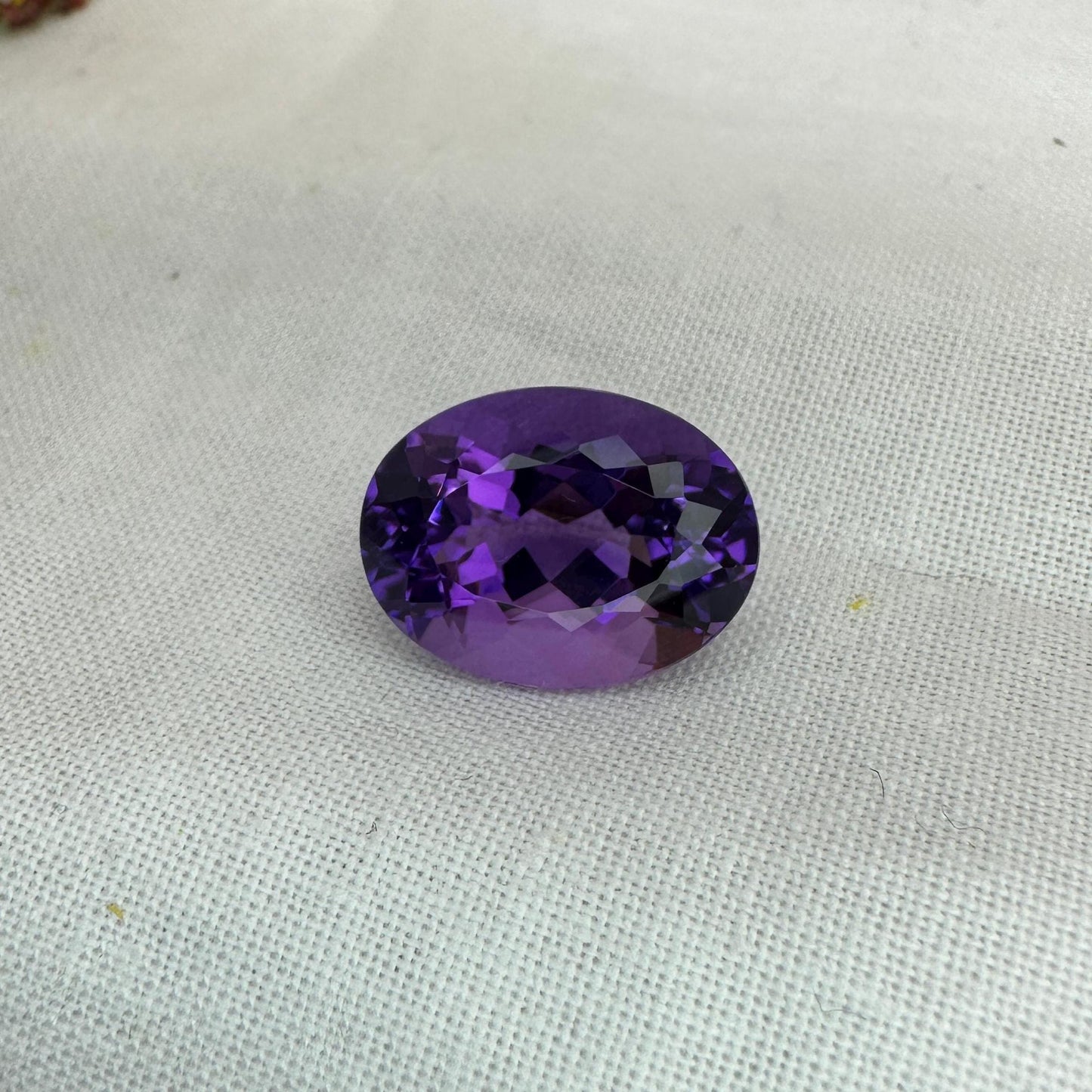 16x12mm Oval Purple Amethyst 9.85 Carat Natural Faceted Loose Gem