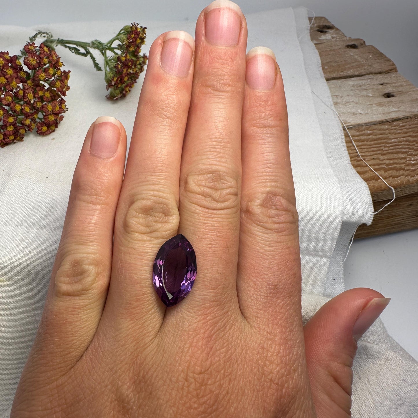 9.35 carat Purple Lab Sapphire 17.7x10.7mm Marquise cut Loose Lab Created Gemstone