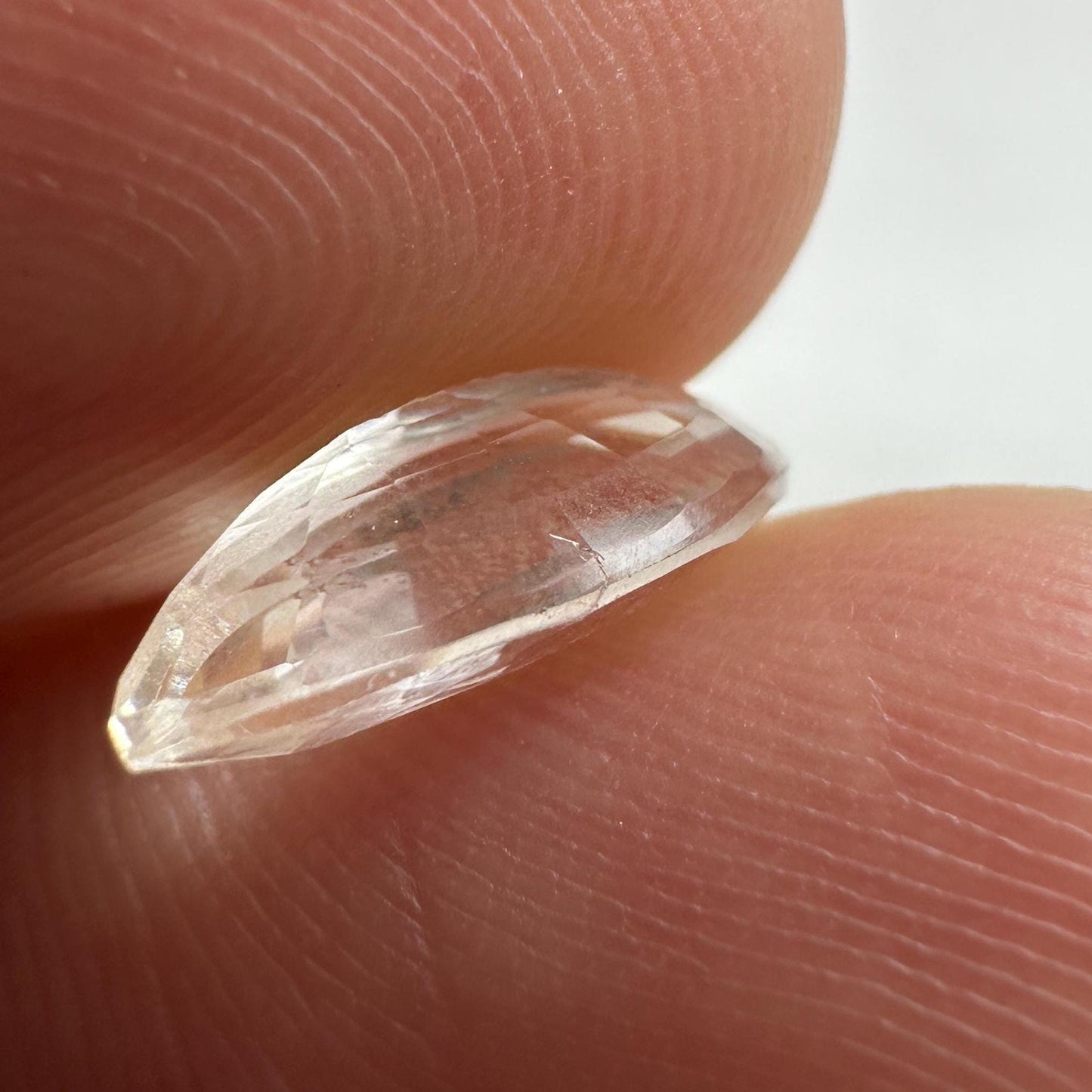 1.77 carat Marquise Morganite 12.8x6.3mm Peach Faceted Loose Morganite, Blush Gemstone