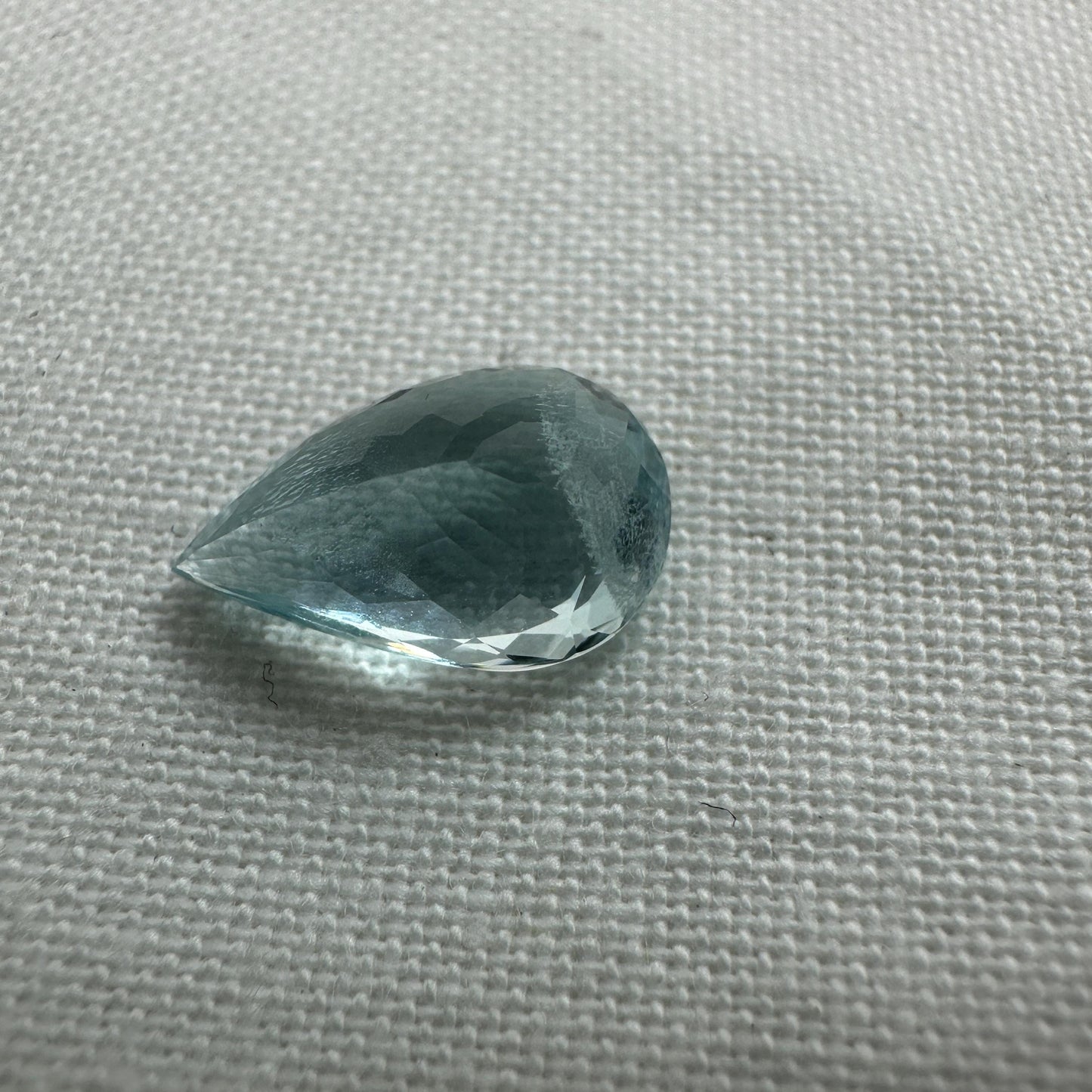2.13 ct Natural Aquamarine, 11.3x7.2mm, Light Blue Pear Cut Loose Faceted Gemstone