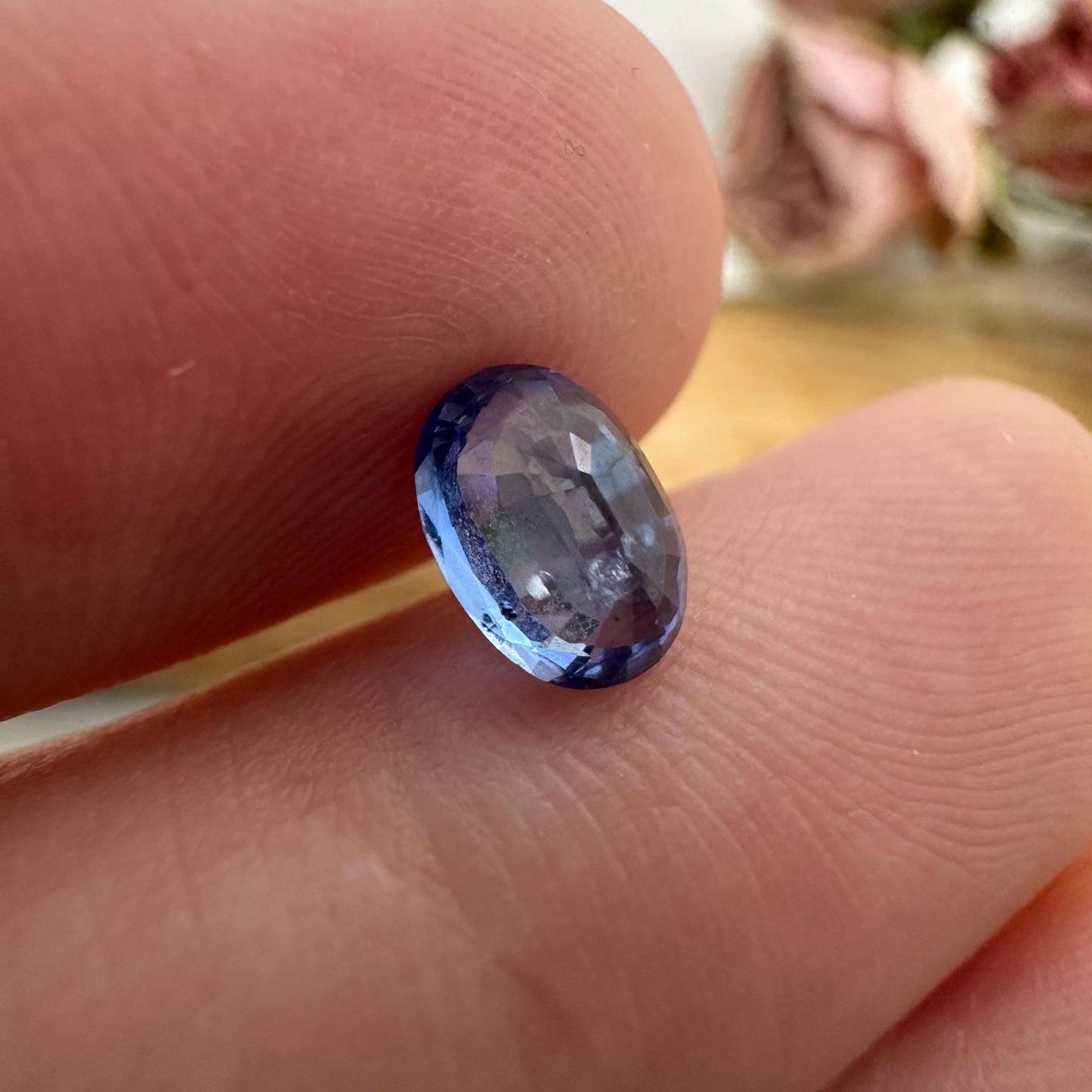 7x5mm Blue Kyanite 1 Carat Oval Cut, Faceted Loose