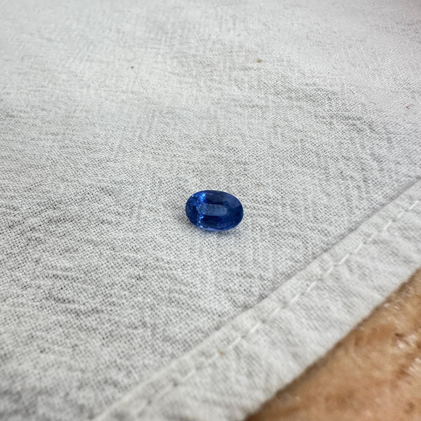 7x5mm Blue Kyanite 1 Carat Oval Cut, Faceted Loose