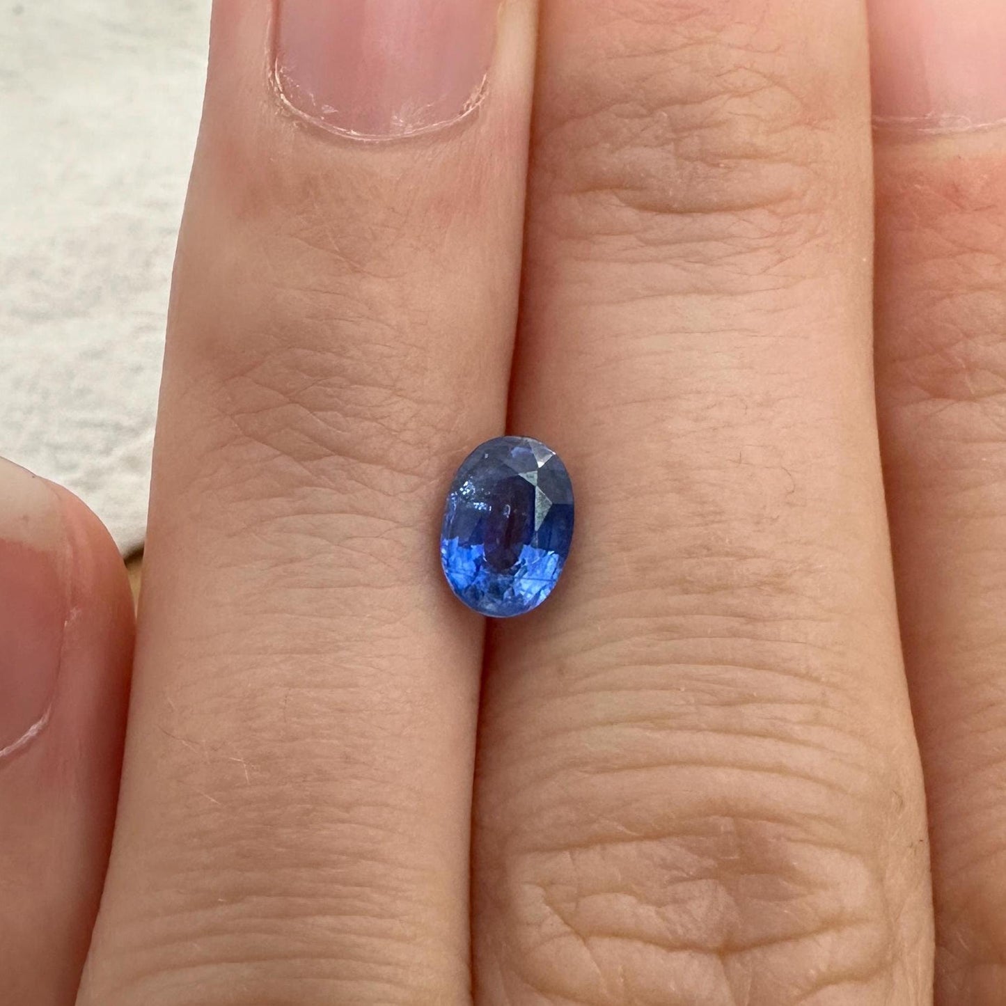 7x5mm Blue Kyanite 1 Carat Oval Cut, Faceted Loose