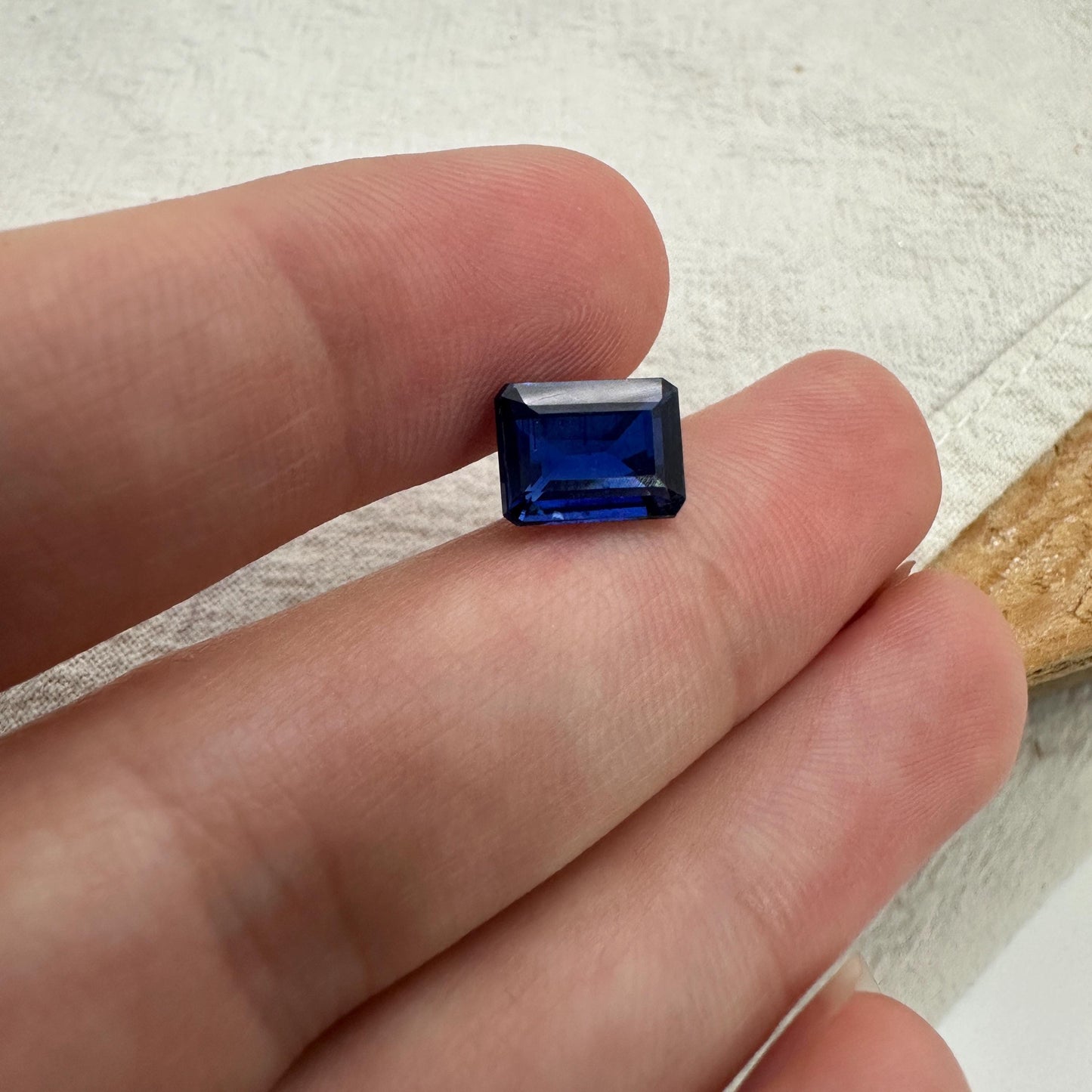 8.7x6.7mm Blue Kyanite 2.5 Carat Emerald Cut, Faceted Loose Gemstone