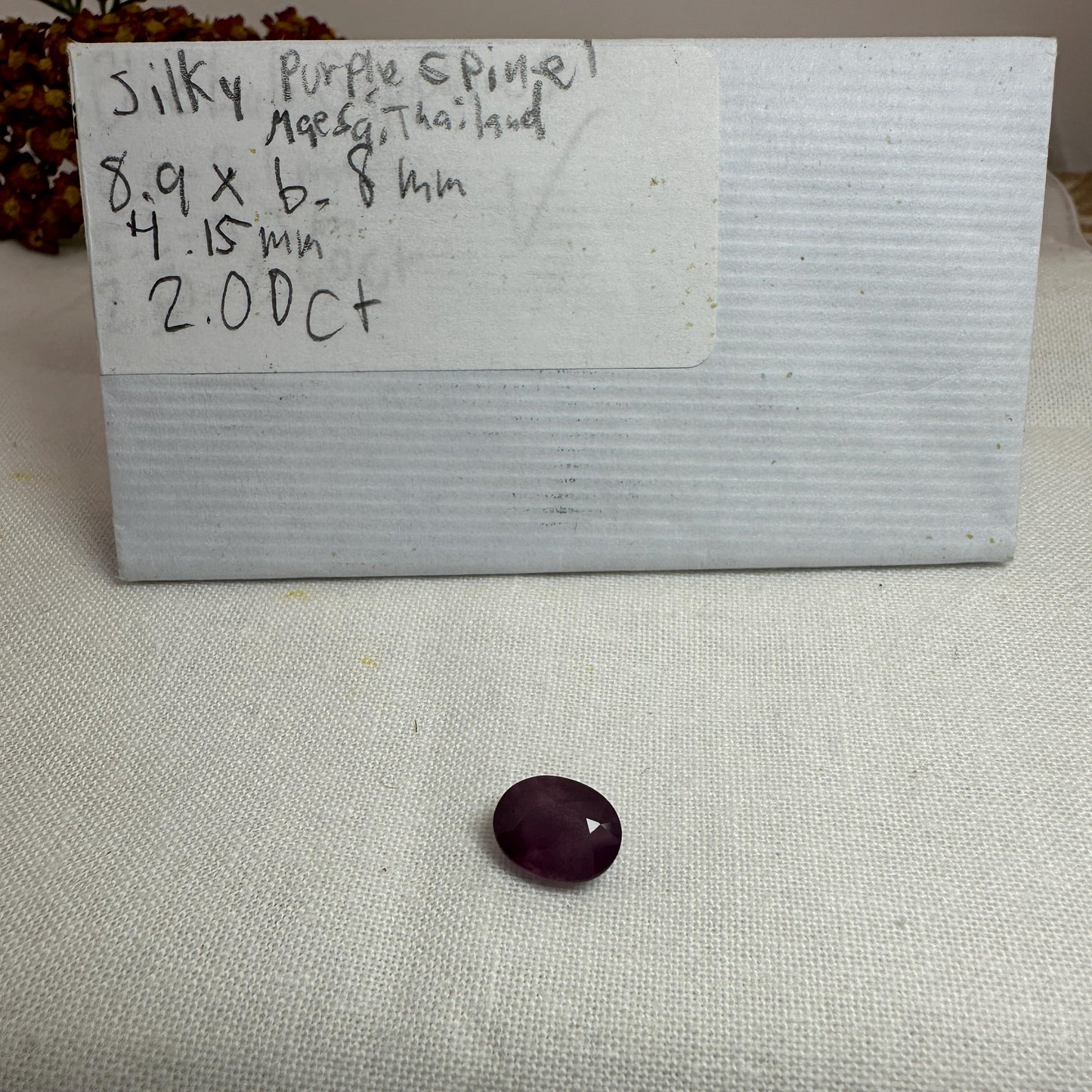 9x7mm Natural Purple Spinel, Faceted 2 carat Oval cut loose Spinel, loose Gemstone