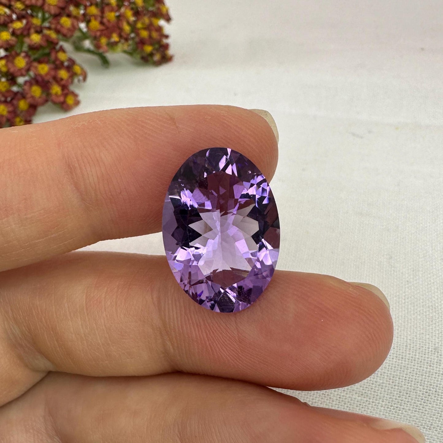 18x13mm Amethyst, 9.97 Carat Natural Purple Amethyst, Recycled Loose Gemstone,