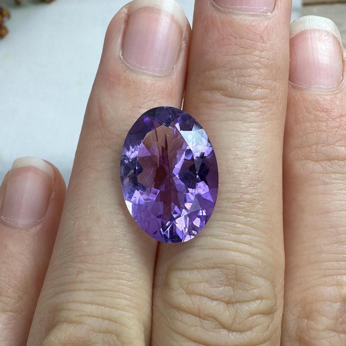 18x13mm Amethyst, 9.97 Carat Natural Purple Amethyst, Recycled Loose Gemstone,