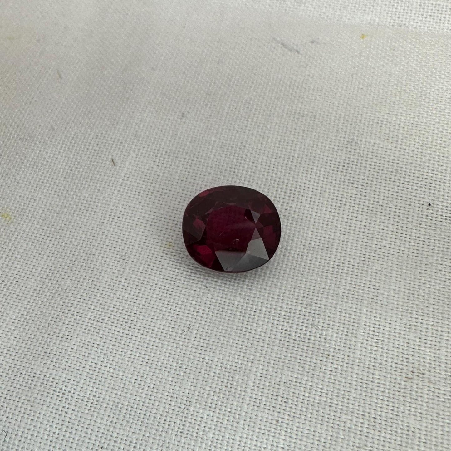 3.99 carat Natural Rhodolite Garnet, 9.7x8.9mm Purple Pink Garnet, Faceted Oval Cut Raspberry Garnet